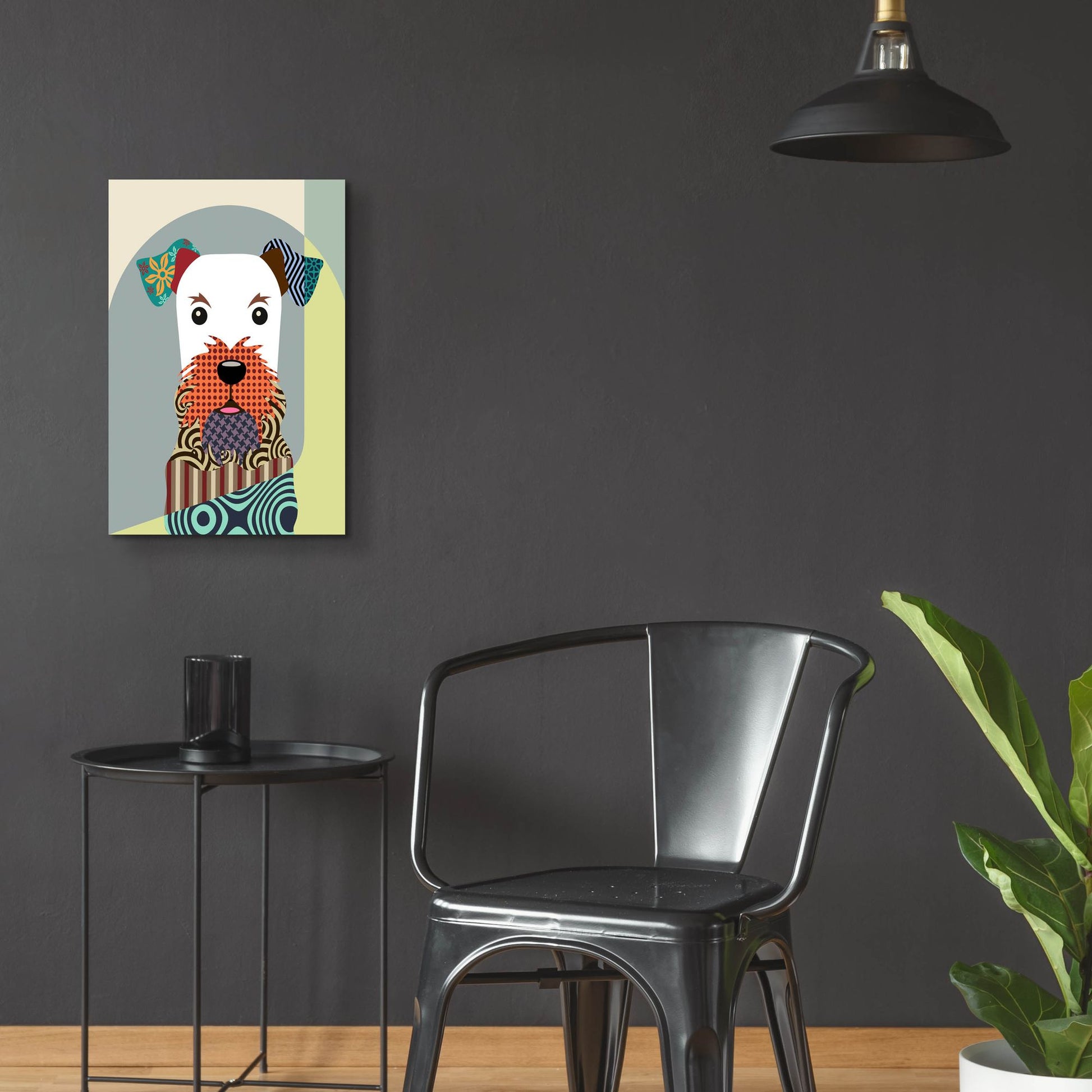 Epic Art 'Airedale Terrier Dog' by Lanre Adefioye, Acrylic Glass Wall Art,16x24