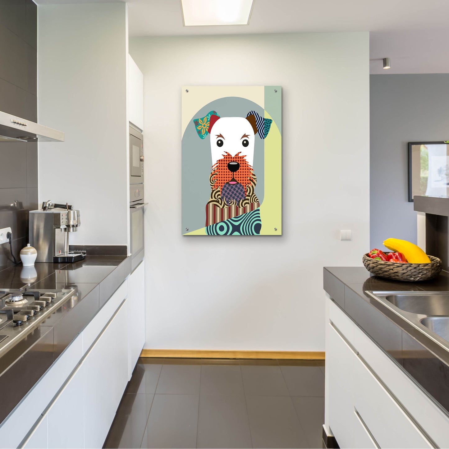 Epic Art 'Airedale Terrier Dog' by Lanre Adefioye, Acrylic Glass Wall Art,24x36