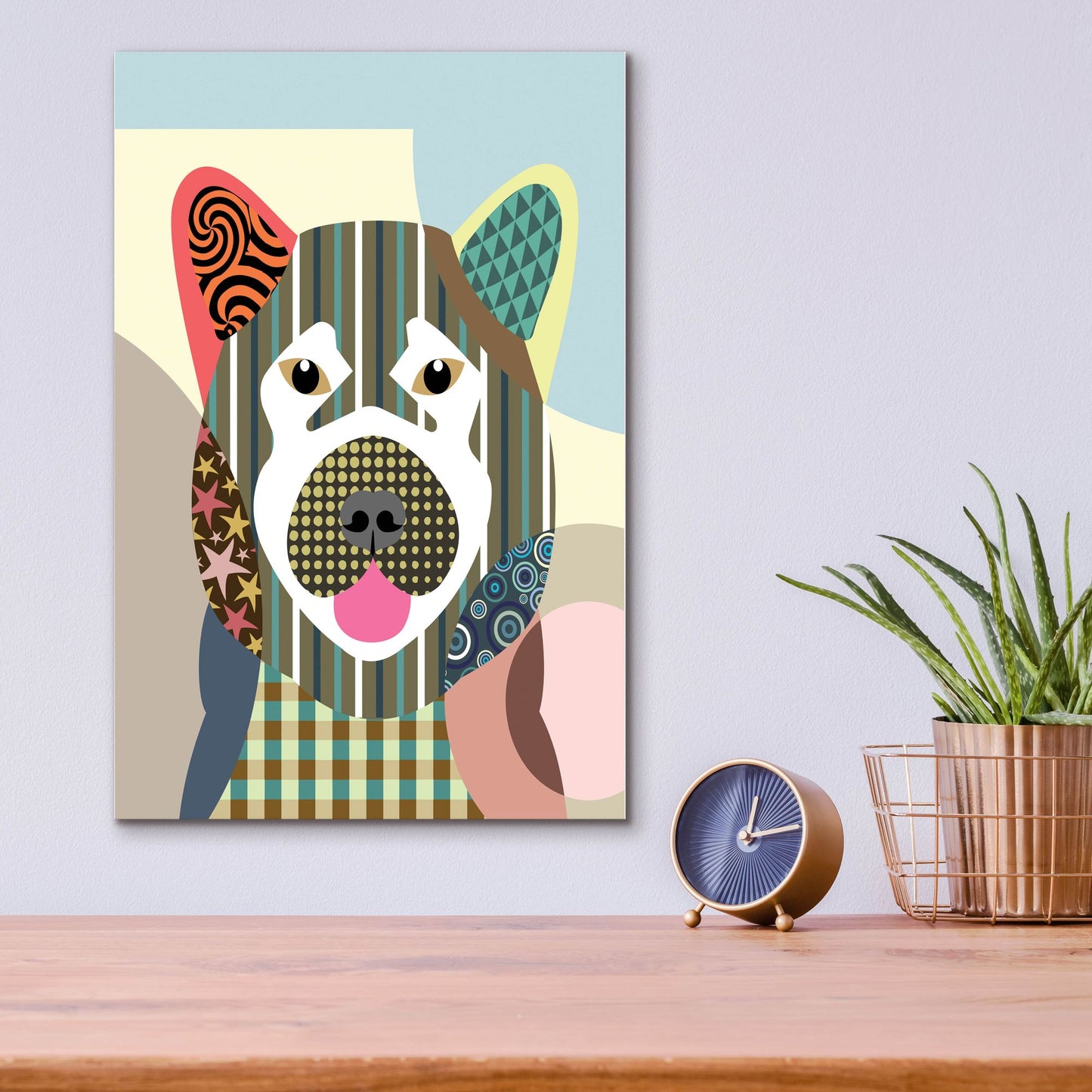 Epic Art 'Akita Dog' by Lanre Adefioye, Acrylic Glass Wall Art,12x16