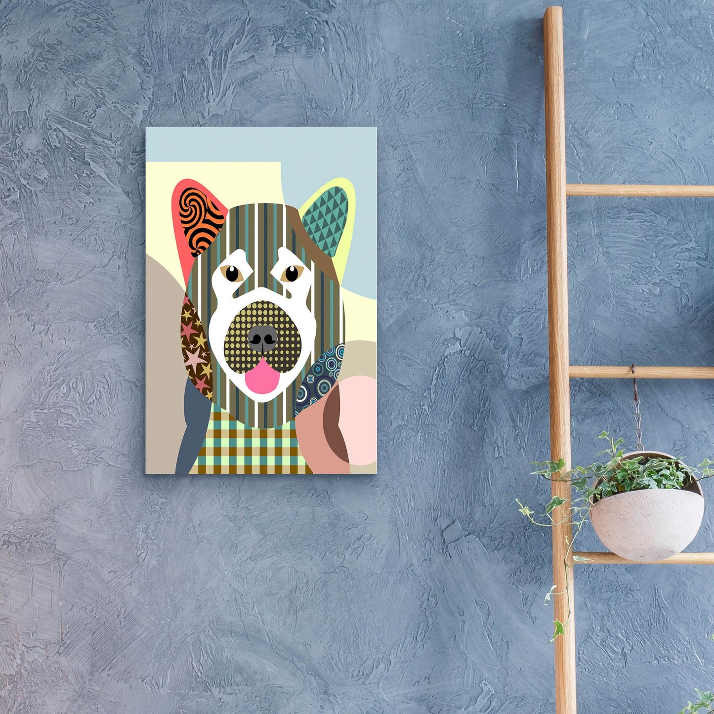 Epic Art 'Akita Dog' by Lanre Adefioye, Acrylic Glass Wall Art,16x24