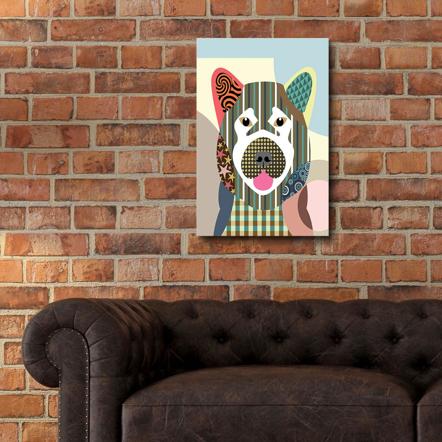 Epic Art 'Akita Dog' by Lanre Adefioye, Acrylic Glass Wall Art,16x24