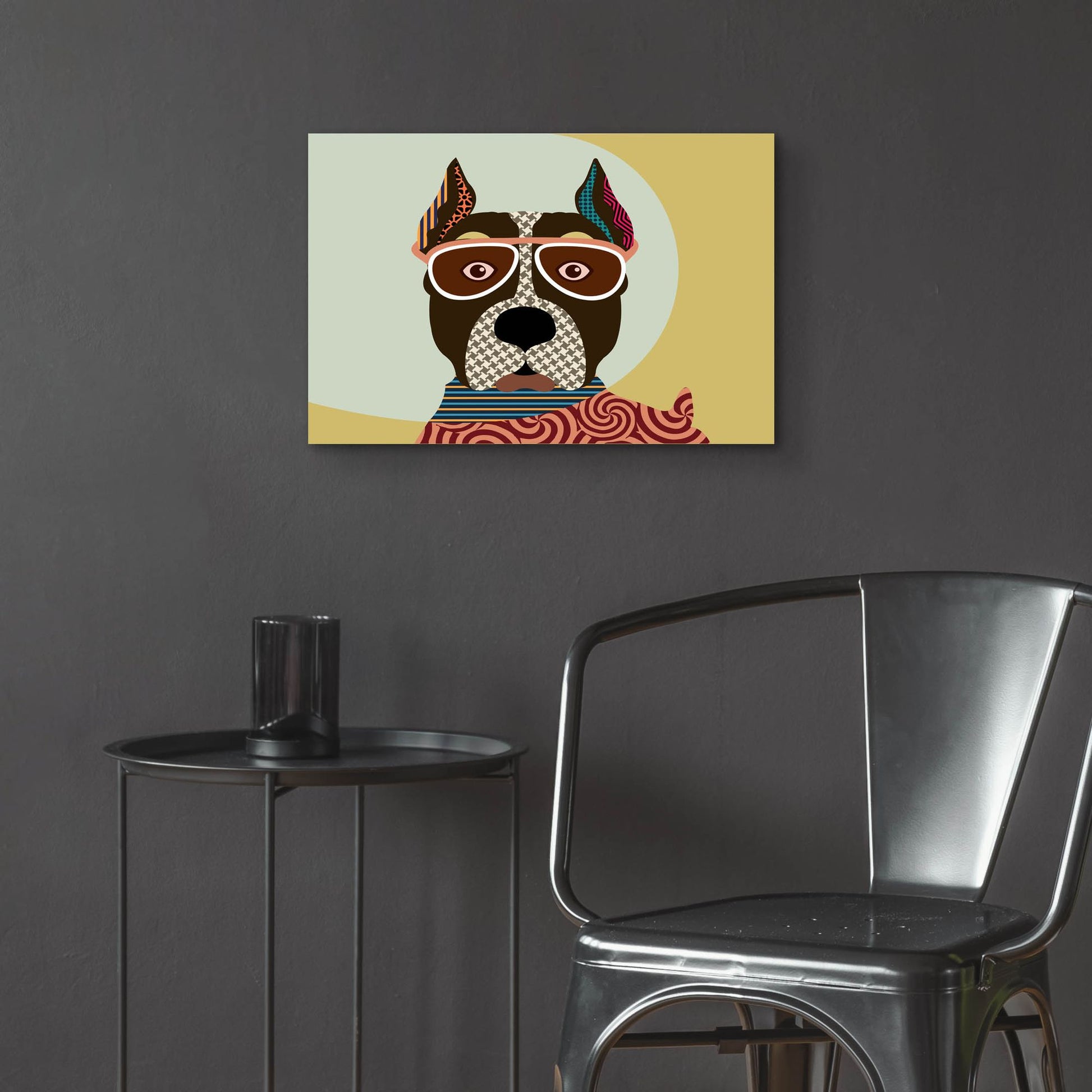 Epic Art 'American Staffordshire Terrier' by Lanre Adefioye, Acrylic Glass Wall Art,24x16