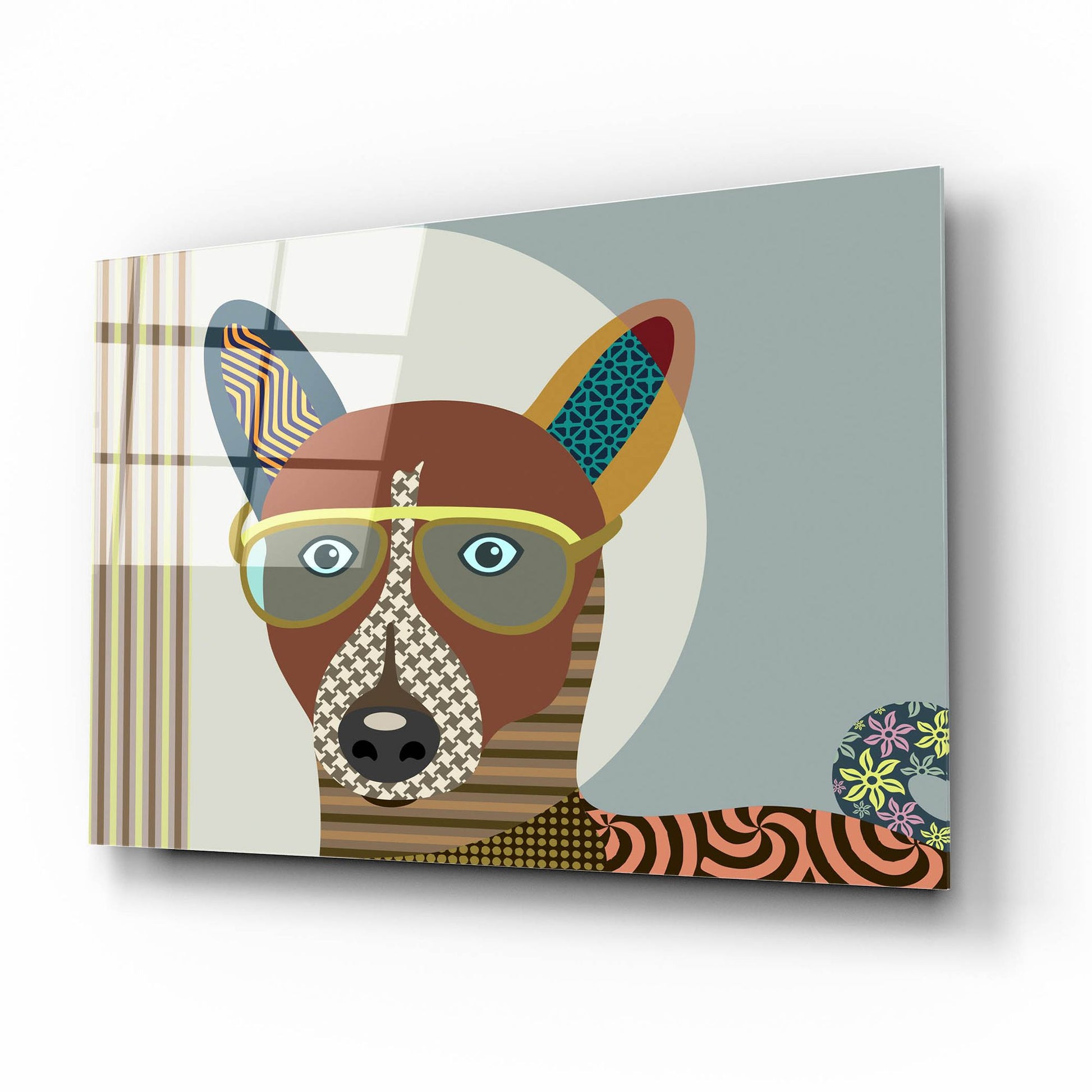 Epic Art 'Basenji Dog' by Lanre Adefioye, Acrylic Glass Wall Art,16x12