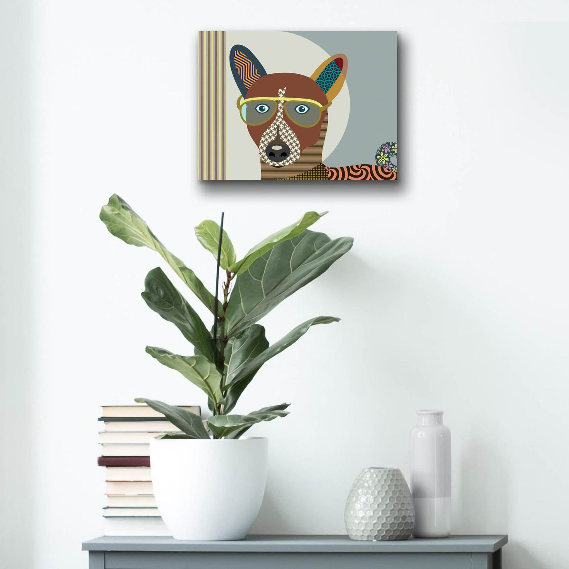 Epic Art 'Basenji Dog' by Lanre Adefioye, Acrylic Glass Wall Art,16x12