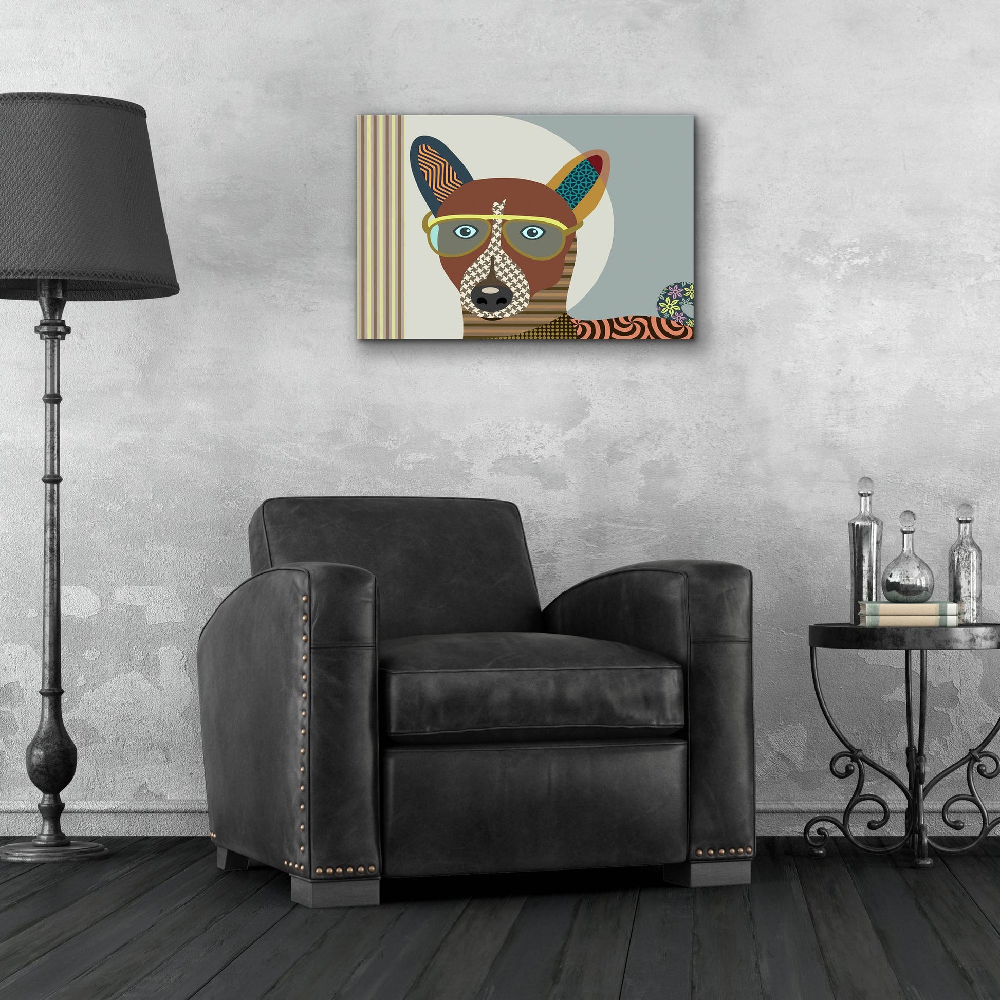 Epic Art 'Basenji Dog' by Lanre Adefioye, Acrylic Glass Wall Art,24x16