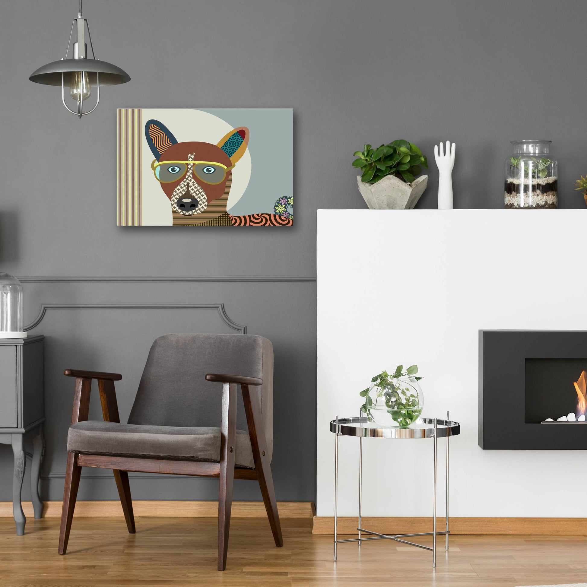 Epic Art 'Basenji Dog' by Lanre Adefioye, Acrylic Glass Wall Art,24x16