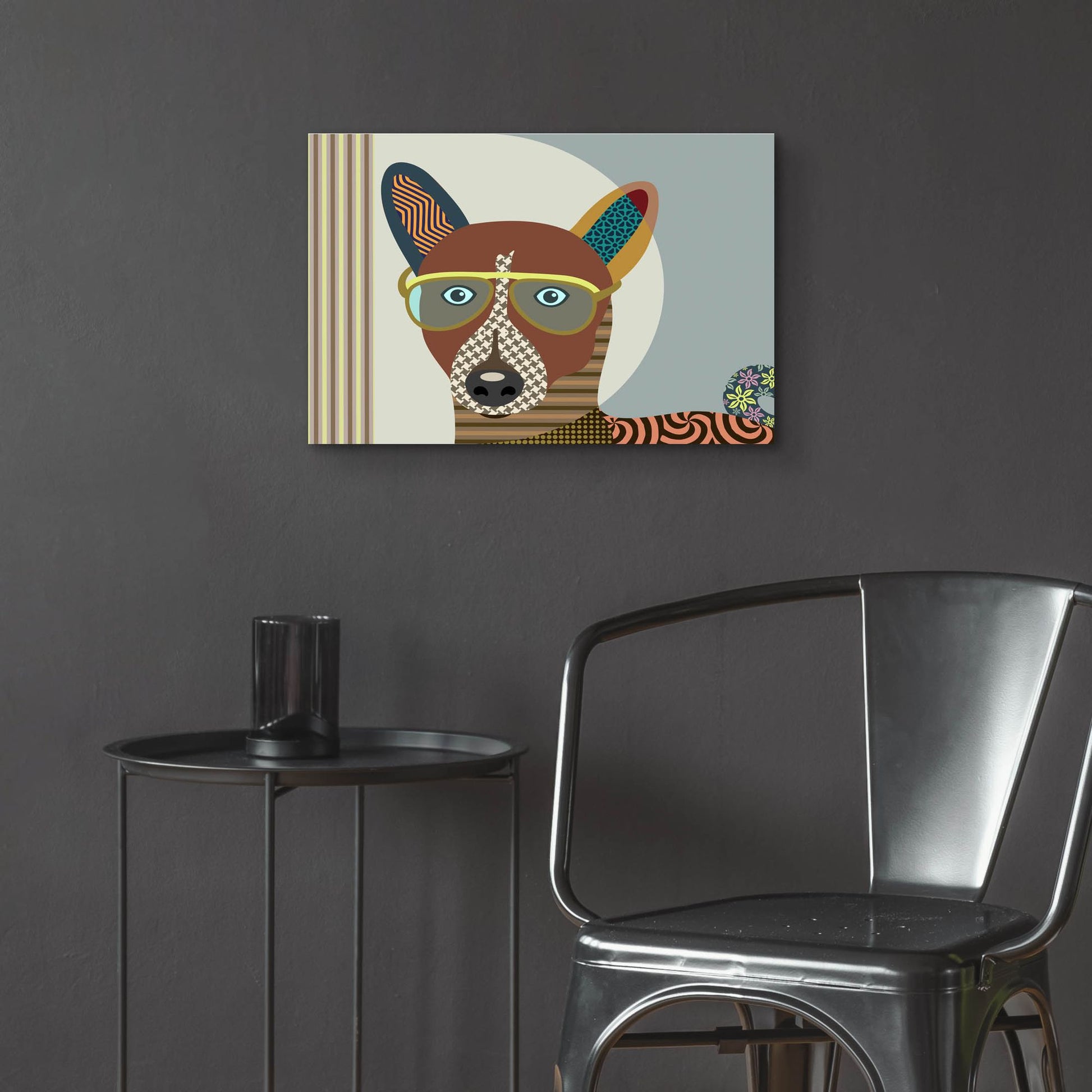 Epic Art 'Basenji Dog' by Lanre Adefioye, Acrylic Glass Wall Art,24x16