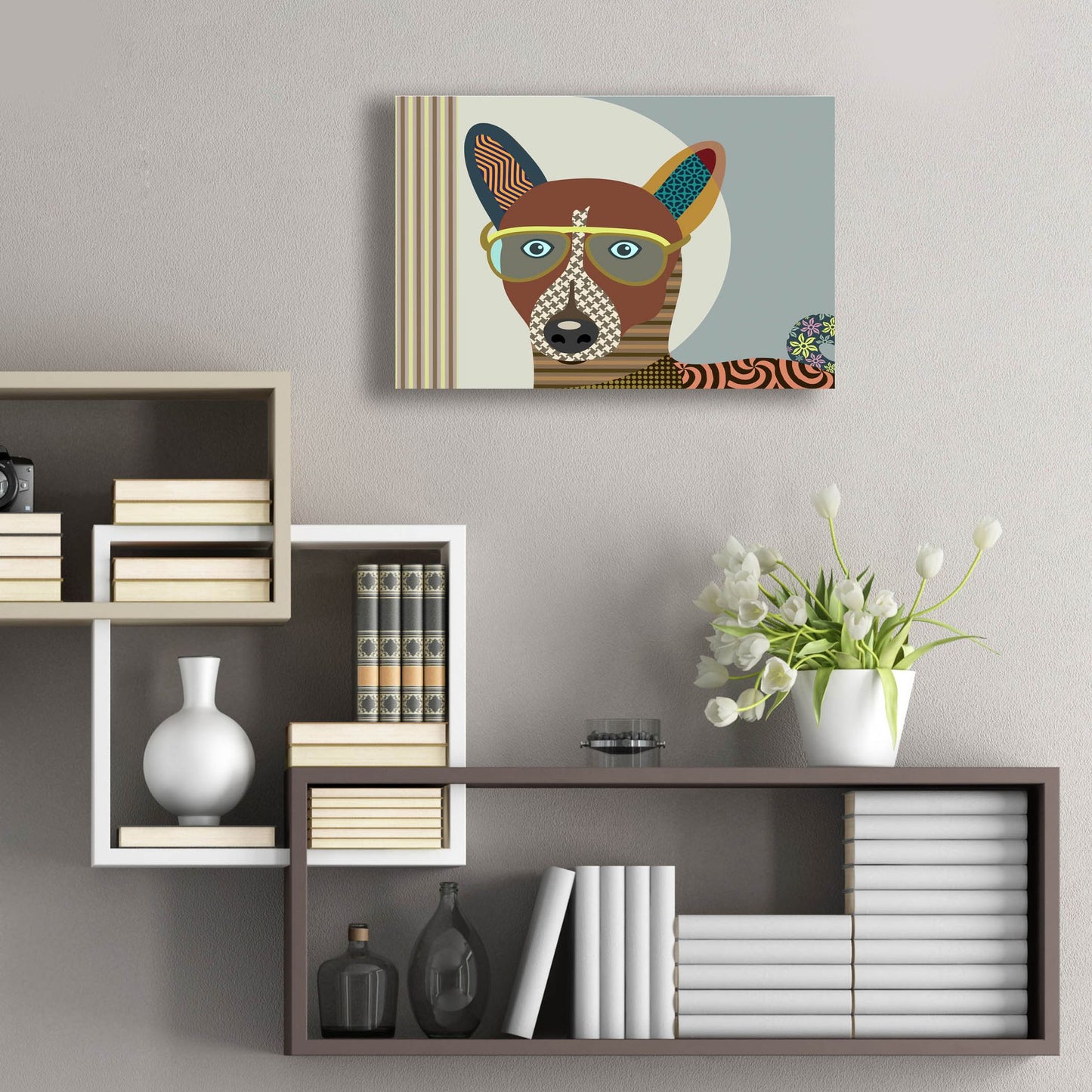 Epic Art 'Basenji Dog' by Lanre Adefioye, Acrylic Glass Wall Art,24x16