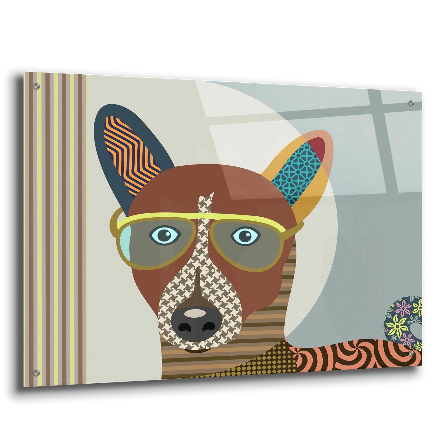 Epic Art 'Basenji Dog' by Lanre Adefioye, Acrylic Glass Wall Art,36x24