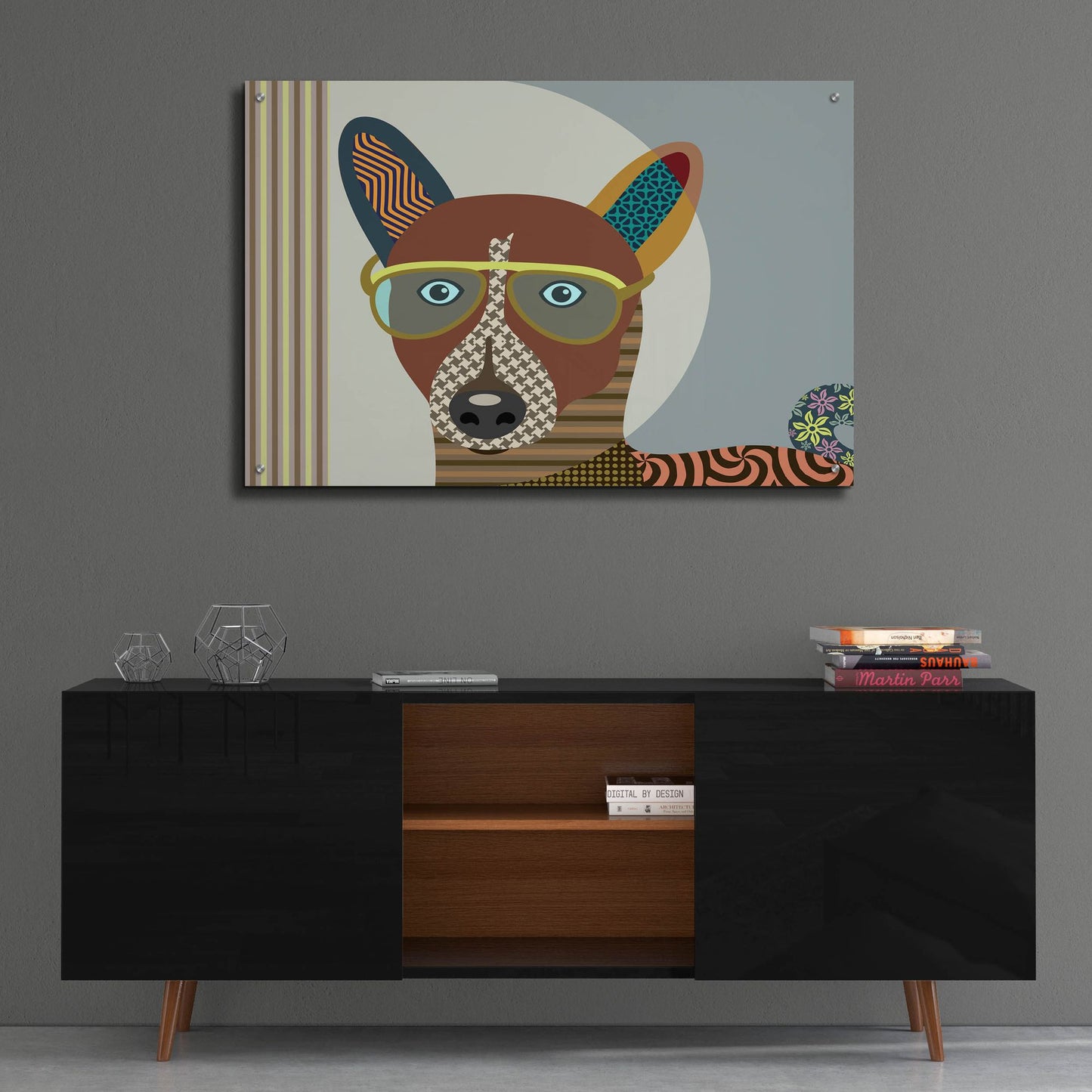 Epic Art 'Basenji Dog' by Lanre Adefioye, Acrylic Glass Wall Art,36x24