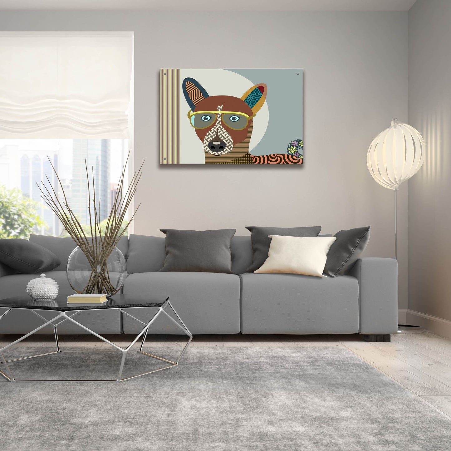 Epic Art 'Basenji Dog' by Lanre Adefioye, Acrylic Glass Wall Art,36x24