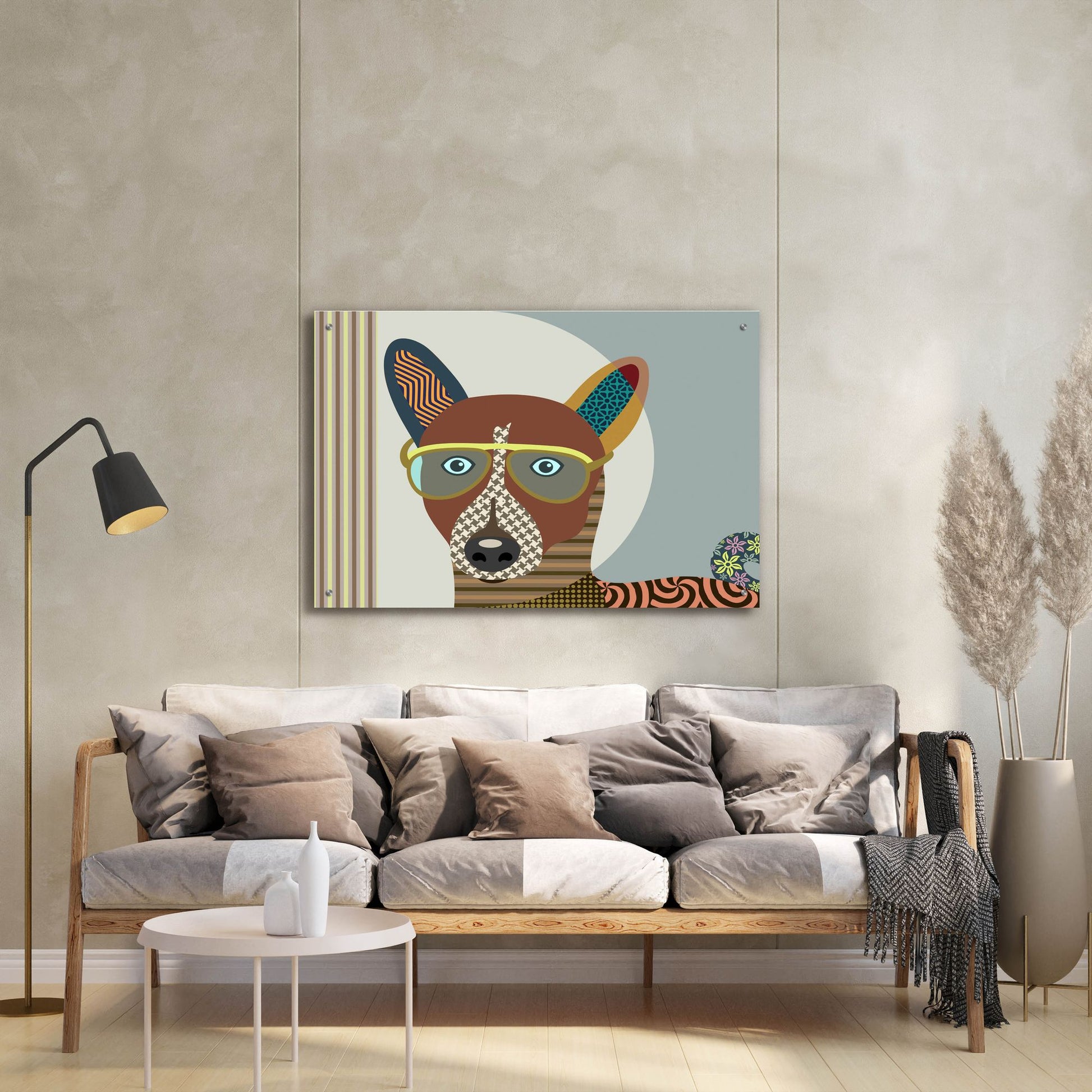 Epic Art 'Basenji Dog' by Lanre Adefioye, Acrylic Glass Wall Art,36x24