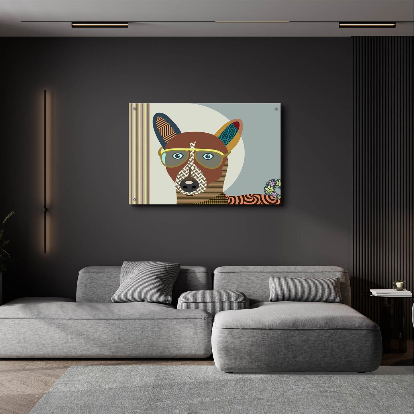 Epic Art 'Basenji Dog' by Lanre Adefioye, Acrylic Glass Wall Art,36x24