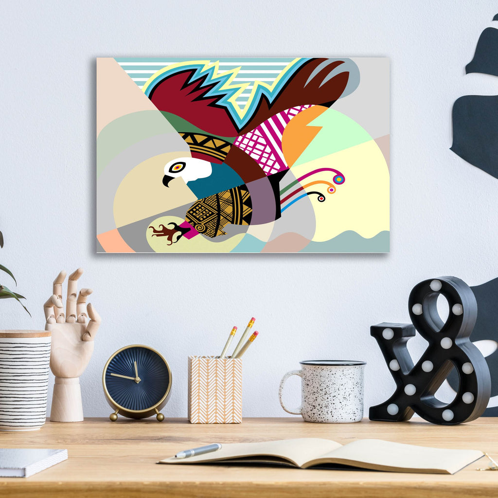 Epic Art 'The Eagle' by Lanre Adefioye, Acrylic Glass Wall Art,16x12