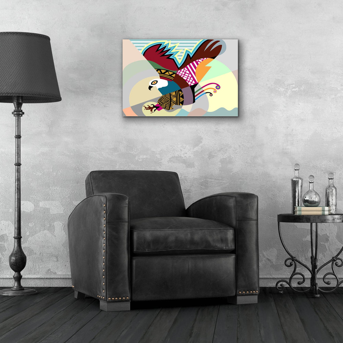 Epic Art 'The Eagle' by Lanre Adefioye, Acrylic Glass Wall Art,24x16