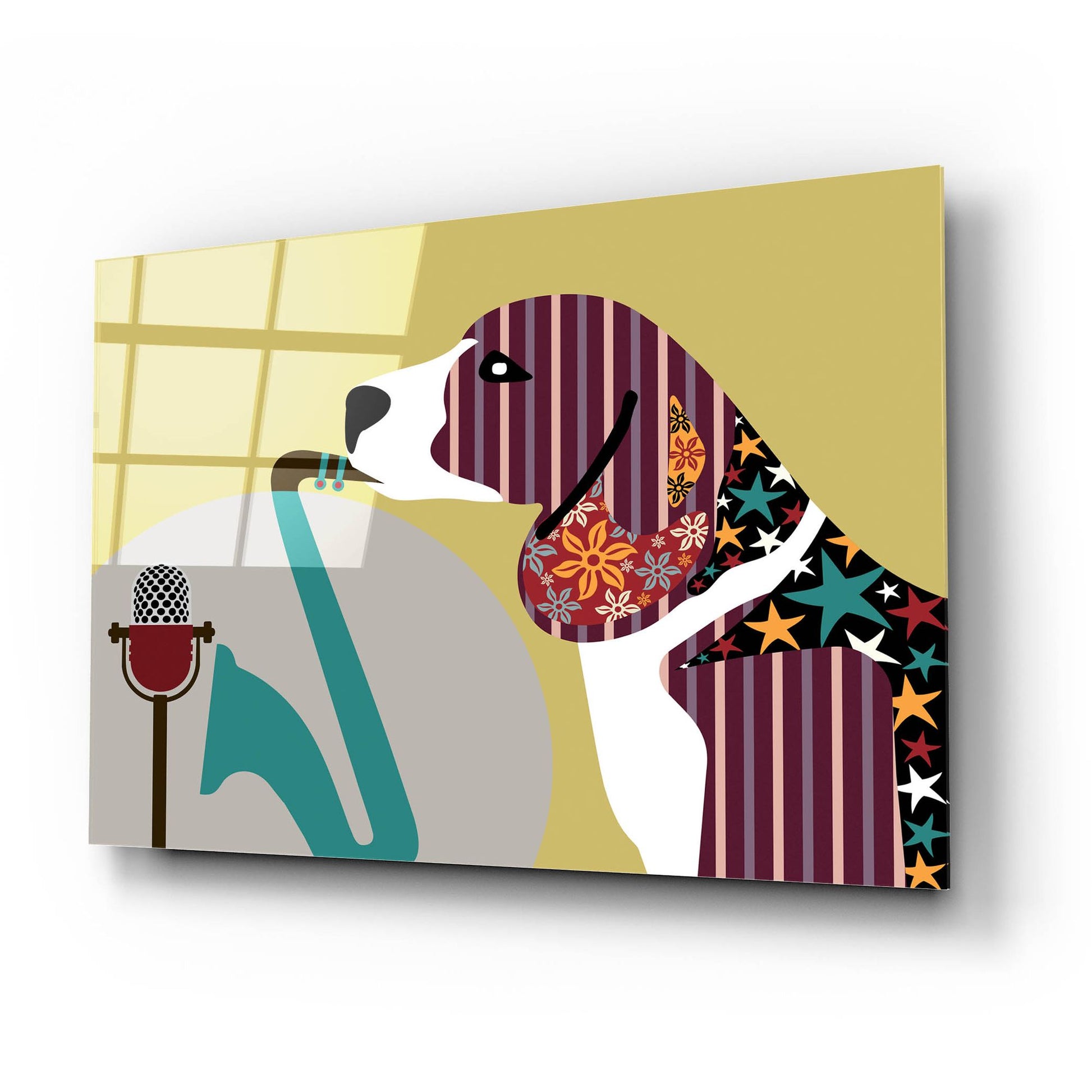 Epic Art 'Beagle Dog II' by Lanre Adefioye, Acrylic Glass Wall Art,24x16