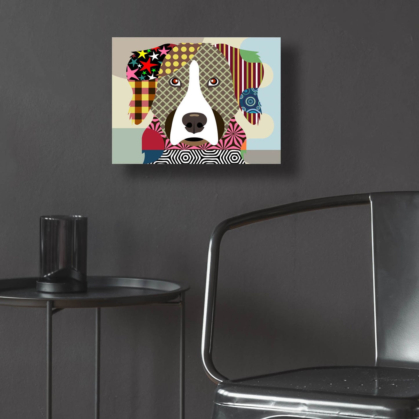 Epic Art 'Bernese Mountain Dog' by Lanre Adefioye, Acrylic Glass Wall Art,16x12