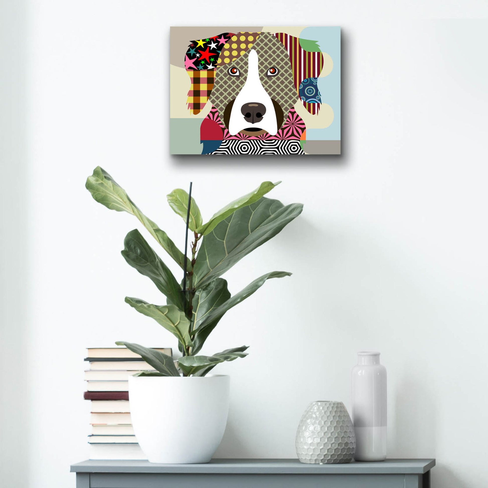 Epic Art 'Bernese Mountain Dog' by Lanre Adefioye, Acrylic Glass Wall Art,16x12