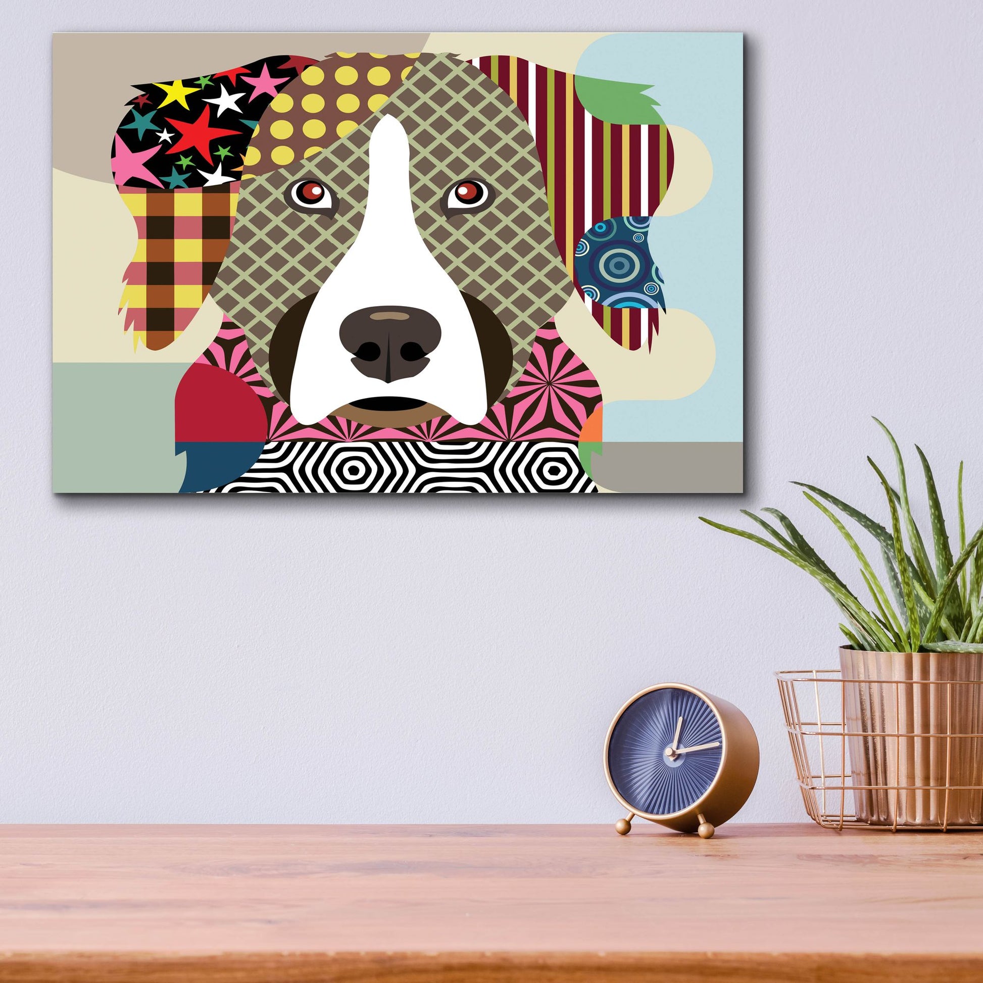 Epic Art 'Bernese Mountain Dog' by Lanre Adefioye, Acrylic Glass Wall Art,16x12