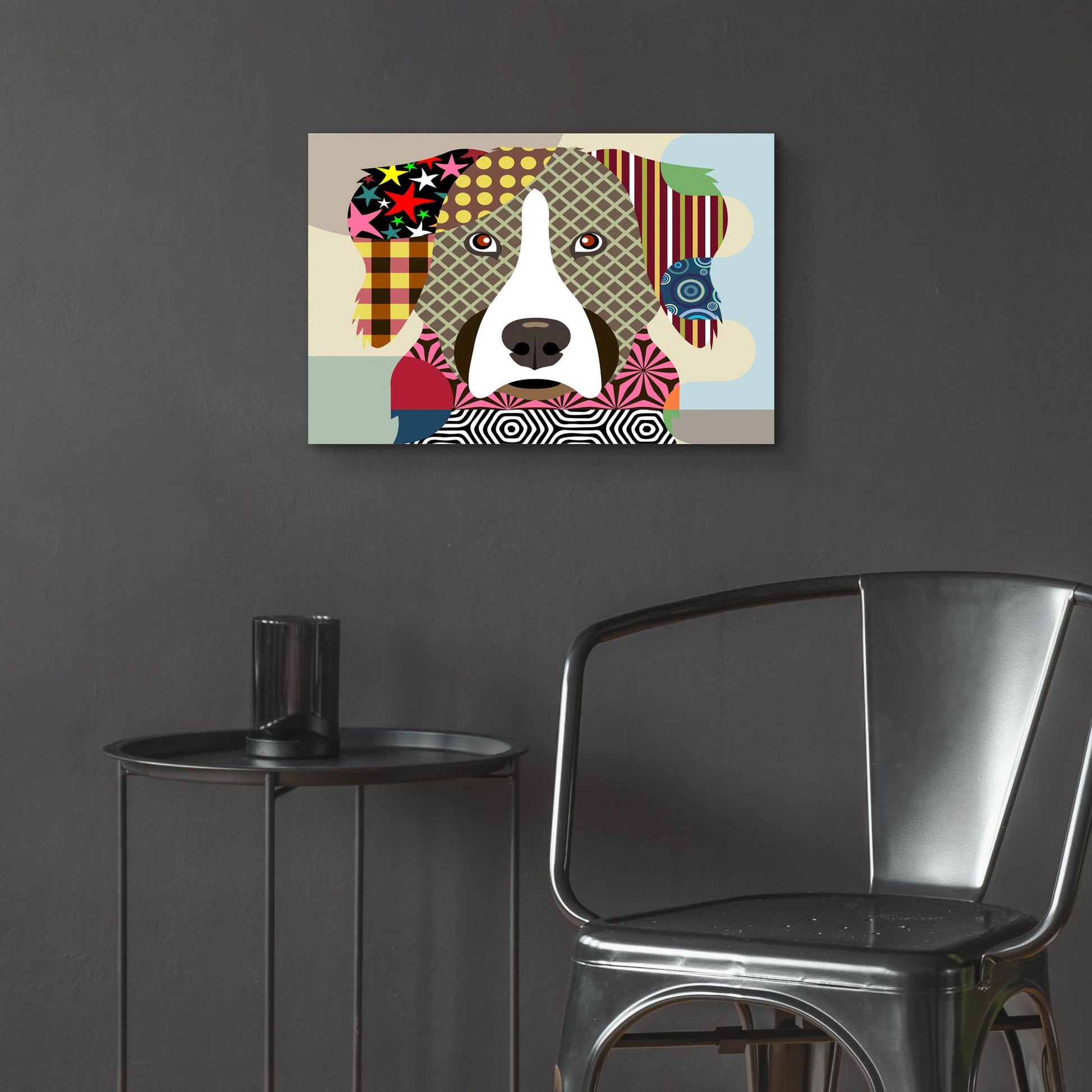 Epic Art 'Bernese Mountain Dog' by Lanre Adefioye, Acrylic Glass Wall Art,24x16