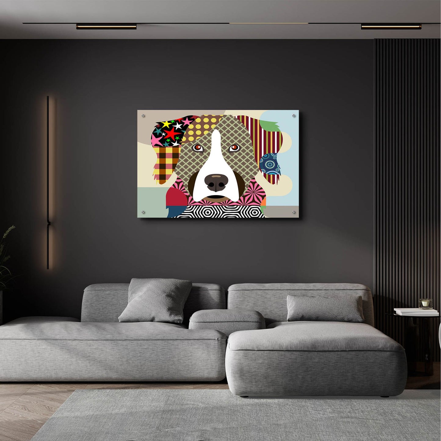 Epic Art 'Bernese Mountain Dog' by Lanre Adefioye, Acrylic Glass Wall Art,36x24