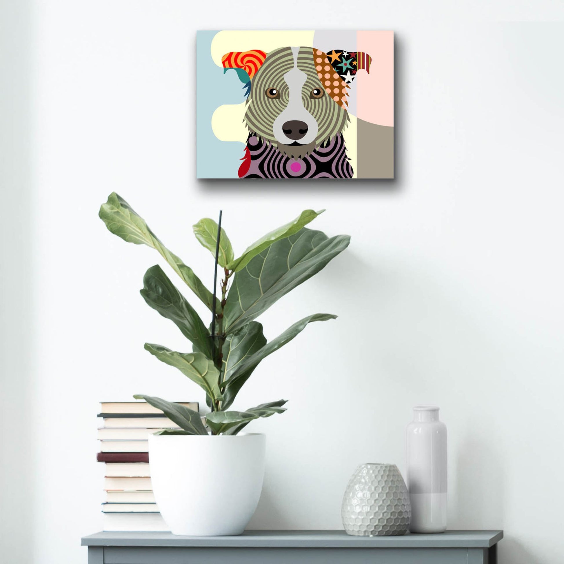 Epic Art 'Border Collie' by Lanre Adefioye, Acrylic Glass Wall Art,16x12