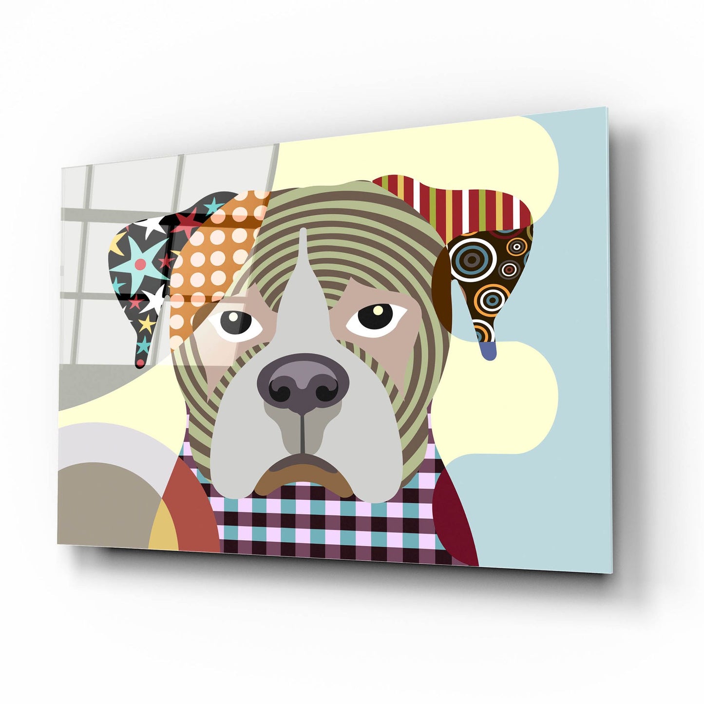 Epic Art 'Boxer Dog' by Lanre Adefioye, Acrylic Glass Wall Art,16x12