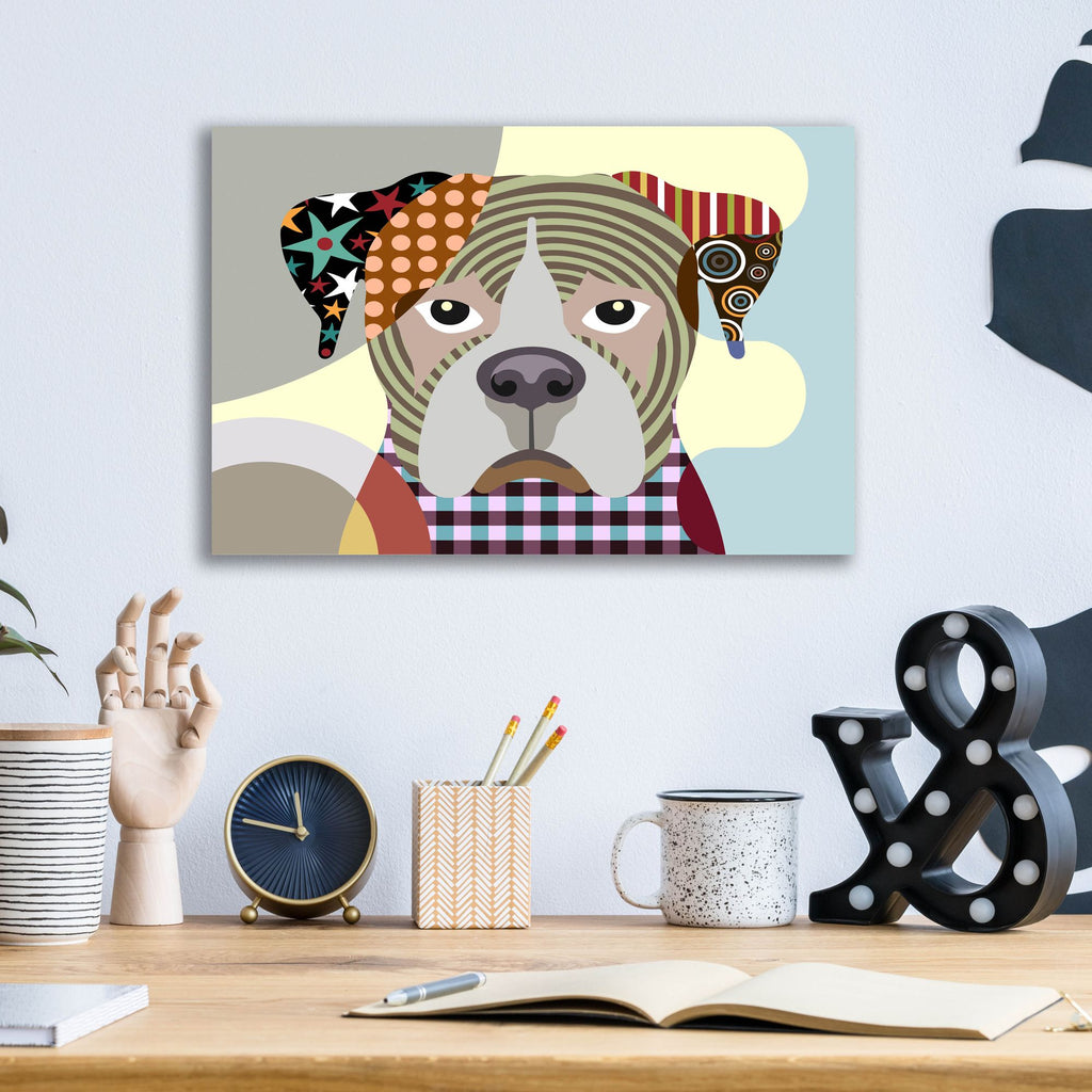 Epic Art 'Boxer Dog' by Lanre Adefioye, Acrylic Glass Wall Art,16x12