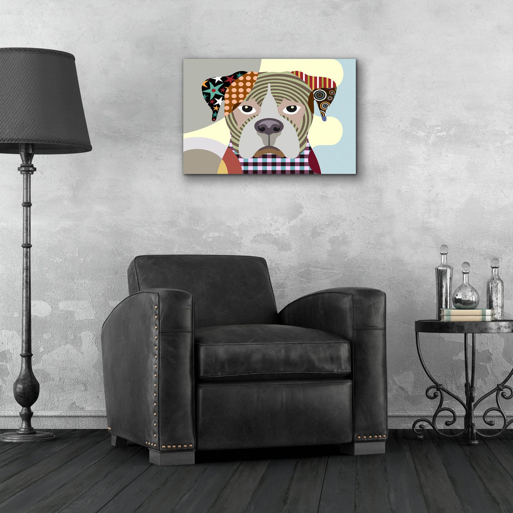 Epic Art 'Boxer Dog' by Lanre Adefioye, Acrylic Glass Wall Art,24x16