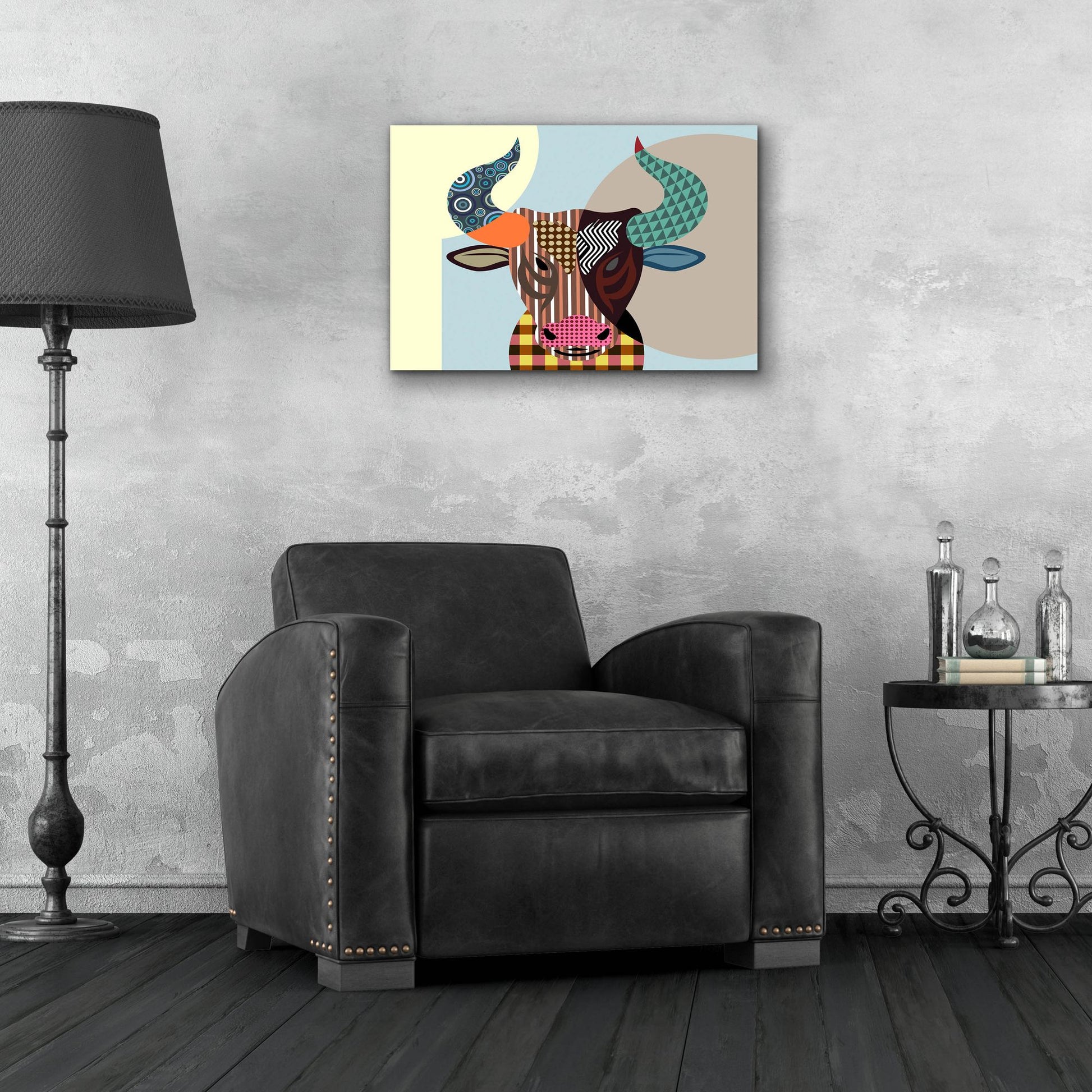 Epic Art 'Bull Baiting' by Lanre Adefioye, Acrylic Glass Wall Art,24x16