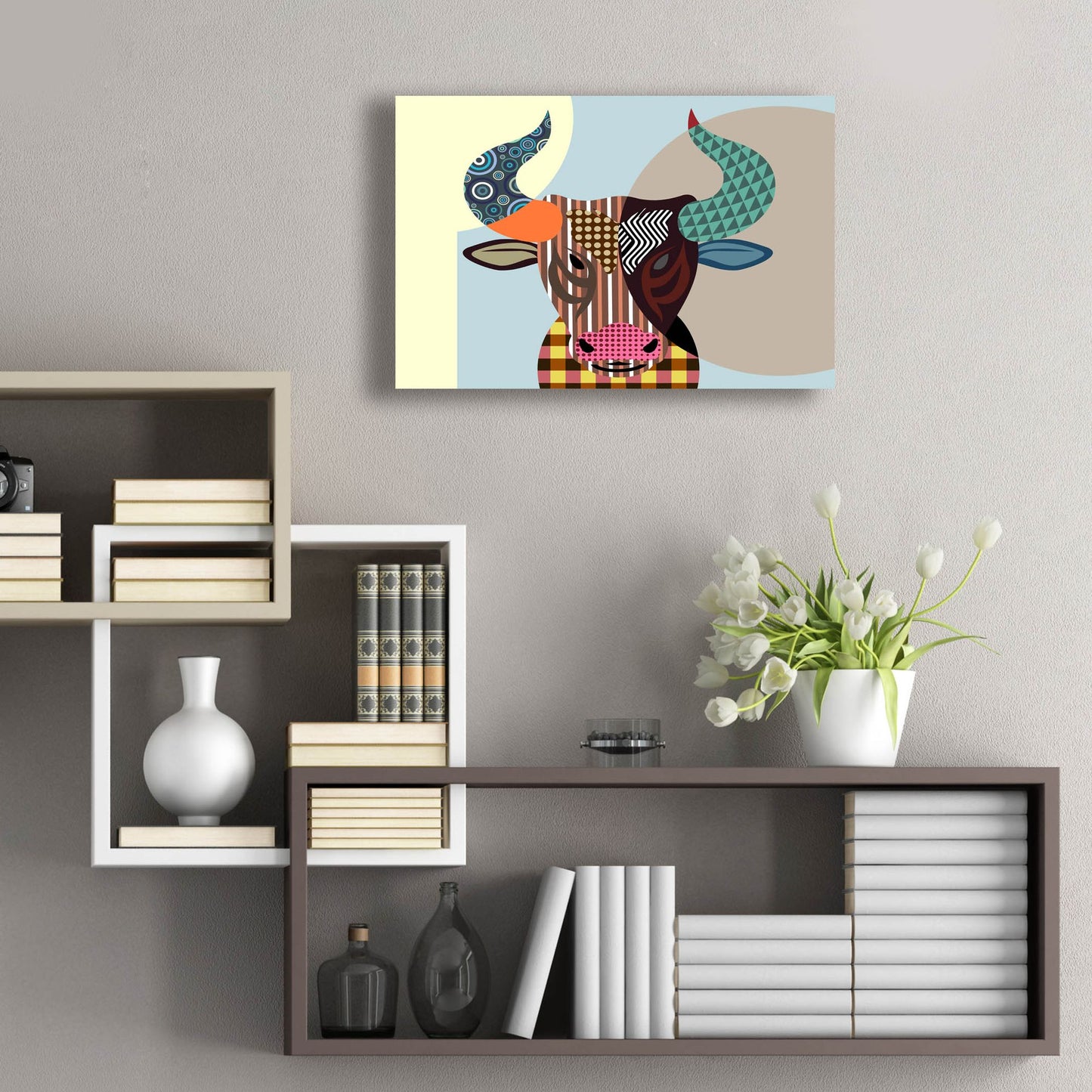 Epic Art 'Bull Baiting' by Lanre Adefioye, Acrylic Glass Wall Art,24x16