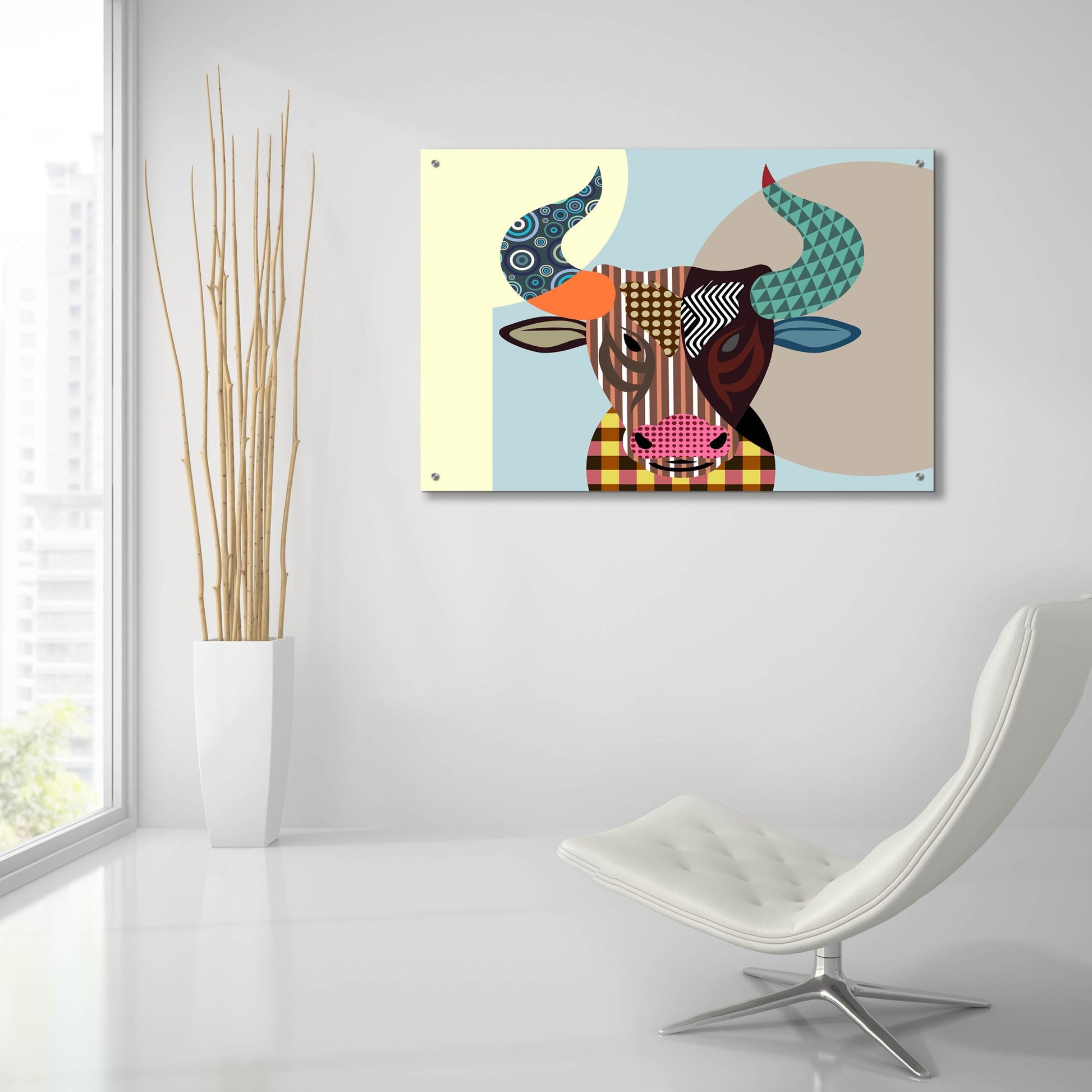 Epic Art 'Bull Baiting' by Lanre Adefioye, Acrylic Glass Wall Art,36x24