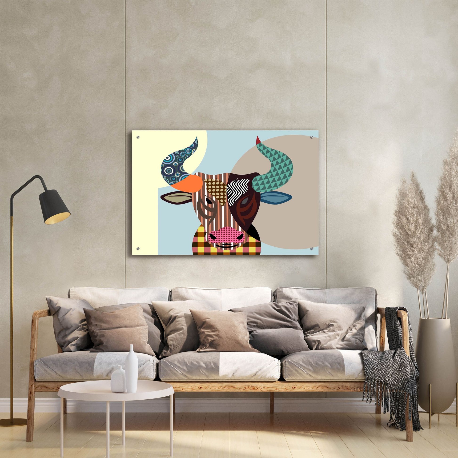 Epic Art 'Bull Baiting' by Lanre Adefioye, Acrylic Glass Wall Art,36x24