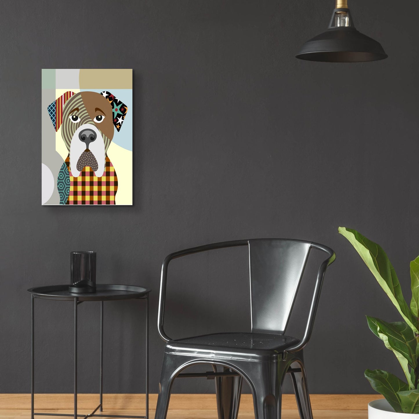 Epic Art 'BullMastiff Dog' by Lanre Adefioye, Acrylic Glass Wall Art,16x24