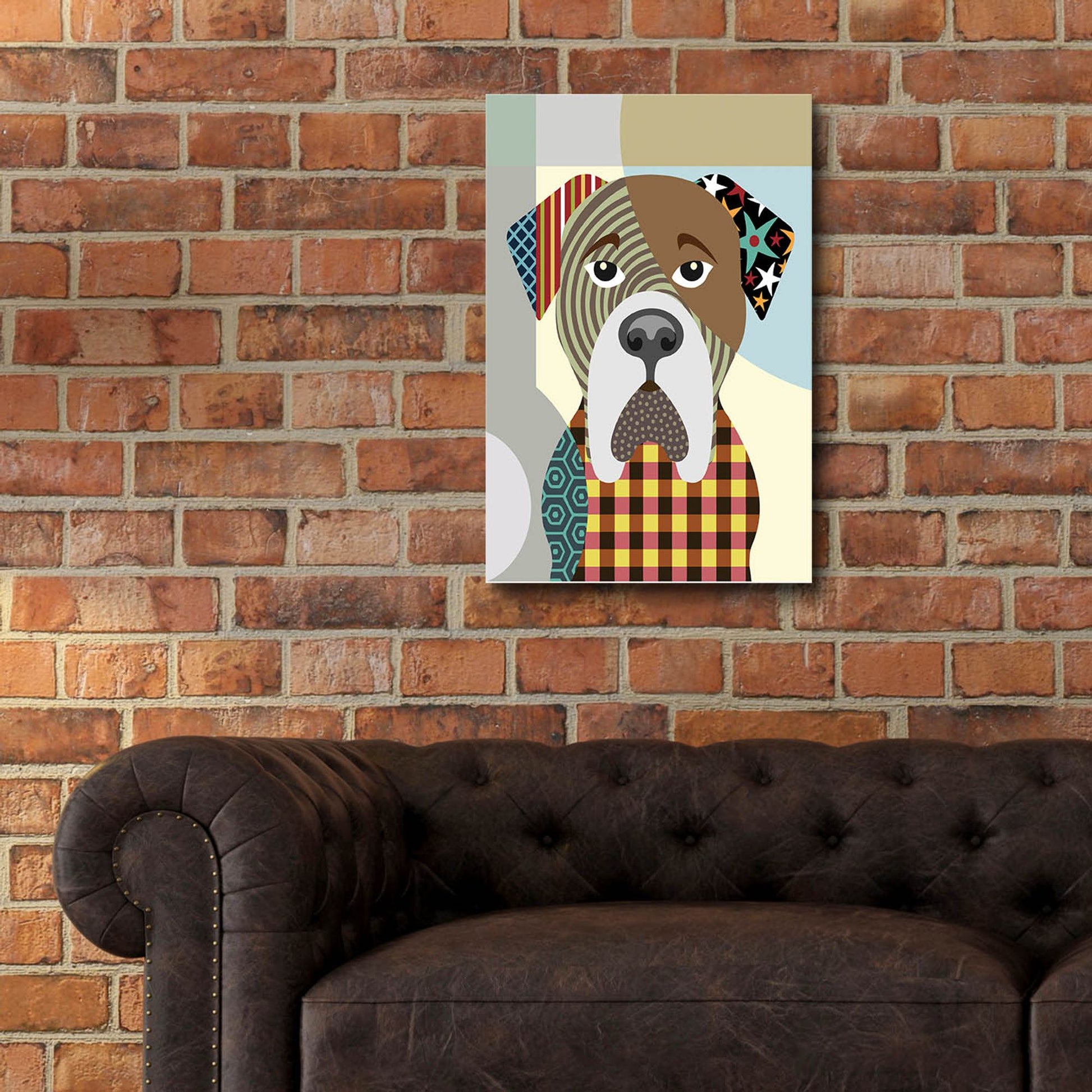 Epic Art 'BullMastiff Dog' by Lanre Adefioye, Acrylic Glass Wall Art,16x24