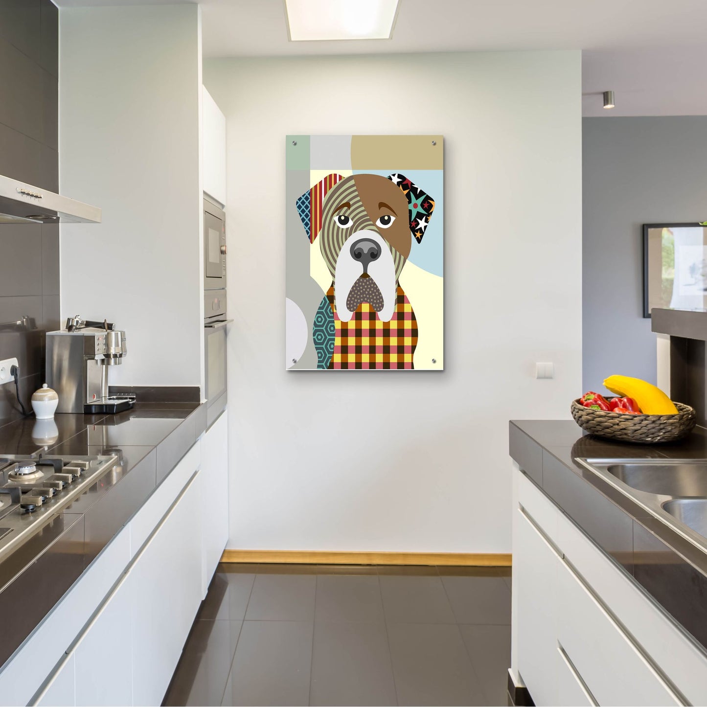 Epic Art 'BullMastiff Dog' by Lanre Adefioye, Acrylic Glass Wall Art,24x36