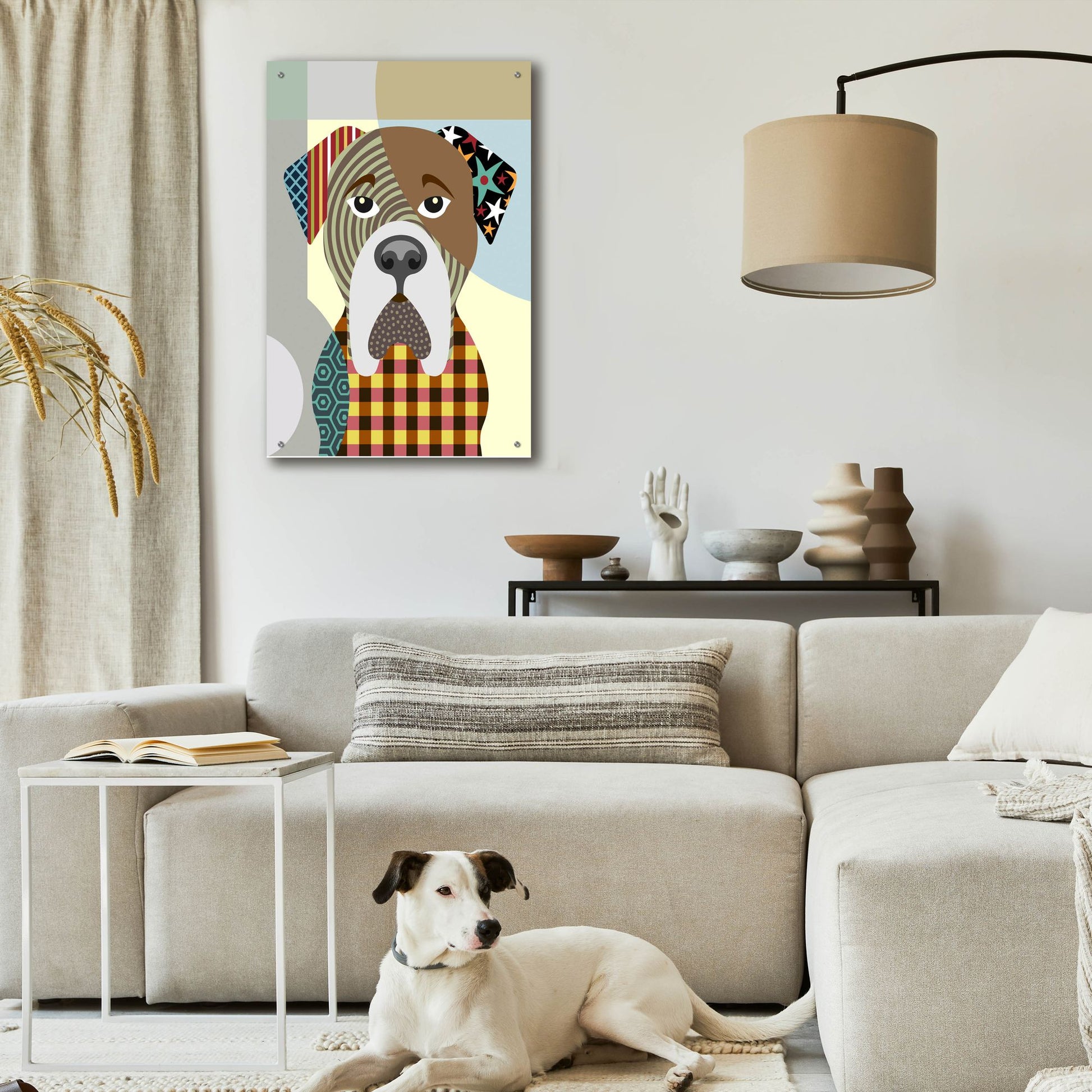 Epic Art 'BullMastiff Dog' by Lanre Adefioye, Acrylic Glass Wall Art,24x36