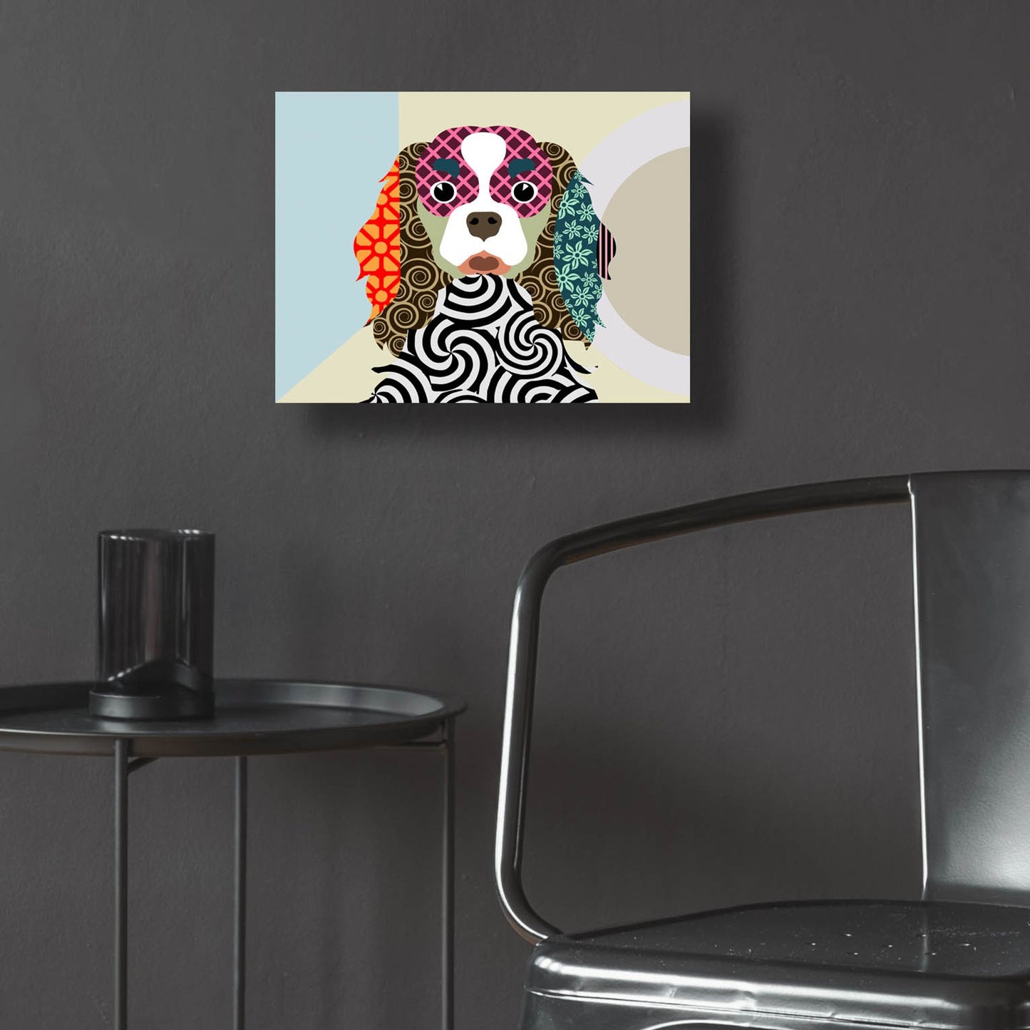 Epic Art 'Cavalier King Charles Spaniel' by Lanre Adefioye, Acrylic Glass Wall Art,16x12