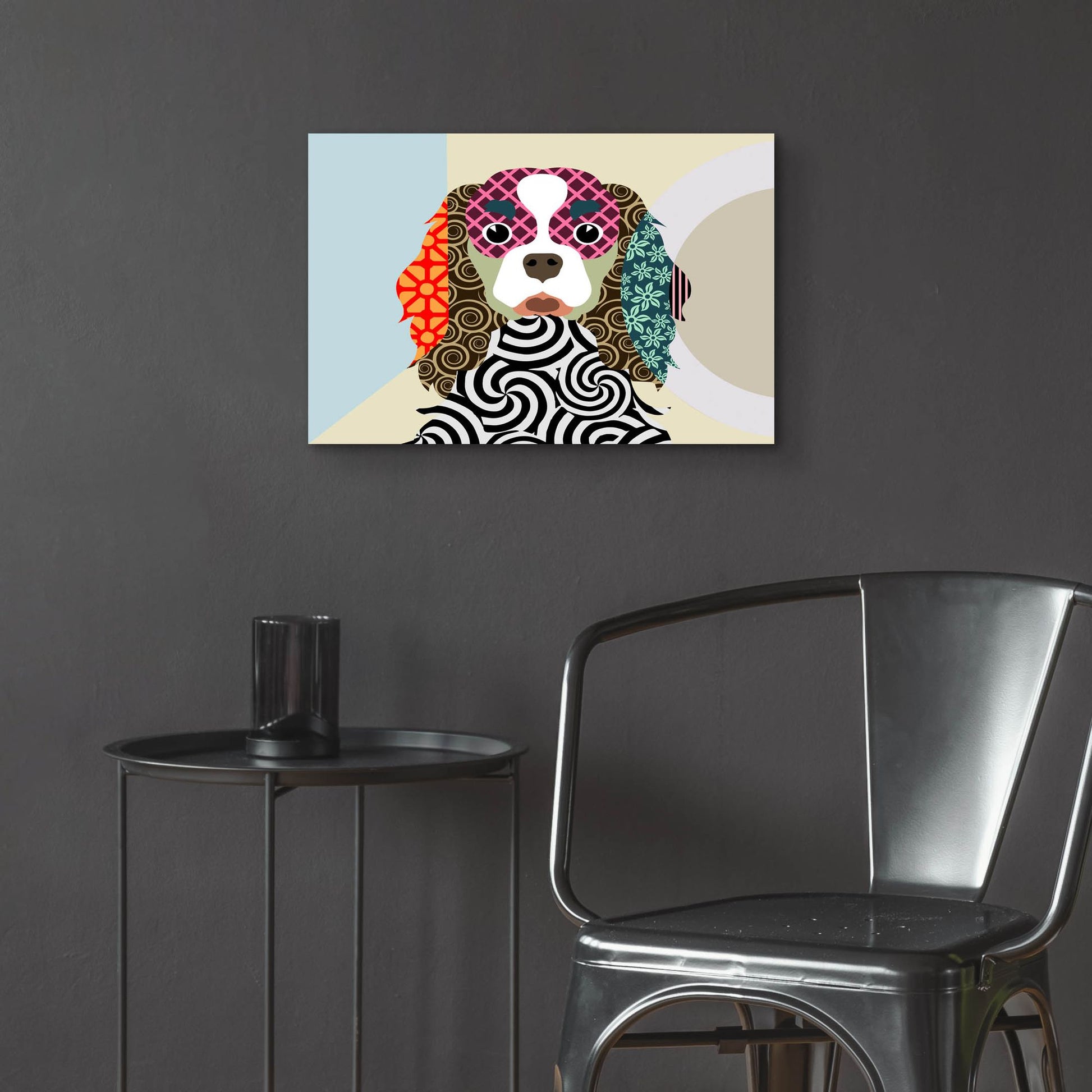 Epic Art 'Cavalier King Charles Spaniel' by Lanre Adefioye, Acrylic Glass Wall Art,24x16