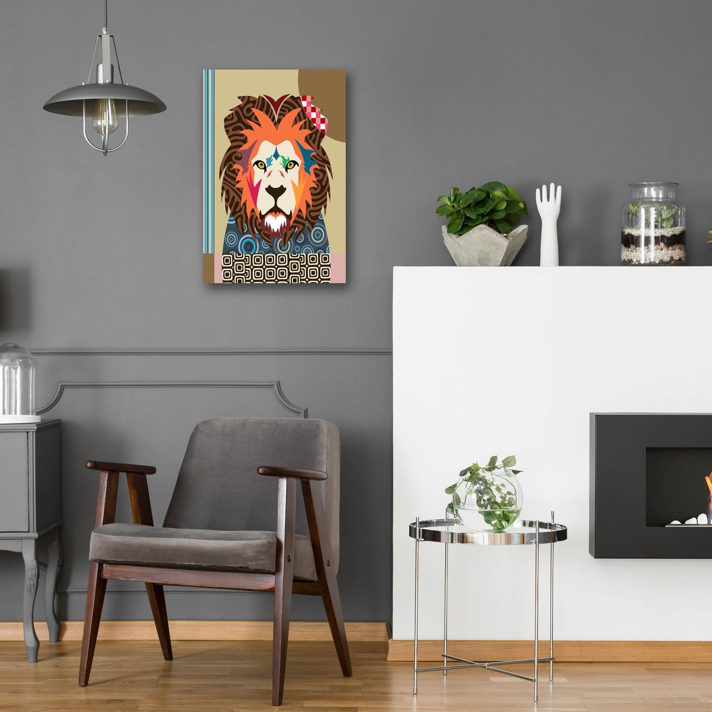 Epic Art 'Cecil The Lion' by Lanre Adefioye, Acrylic Glass Wall Art,16x24