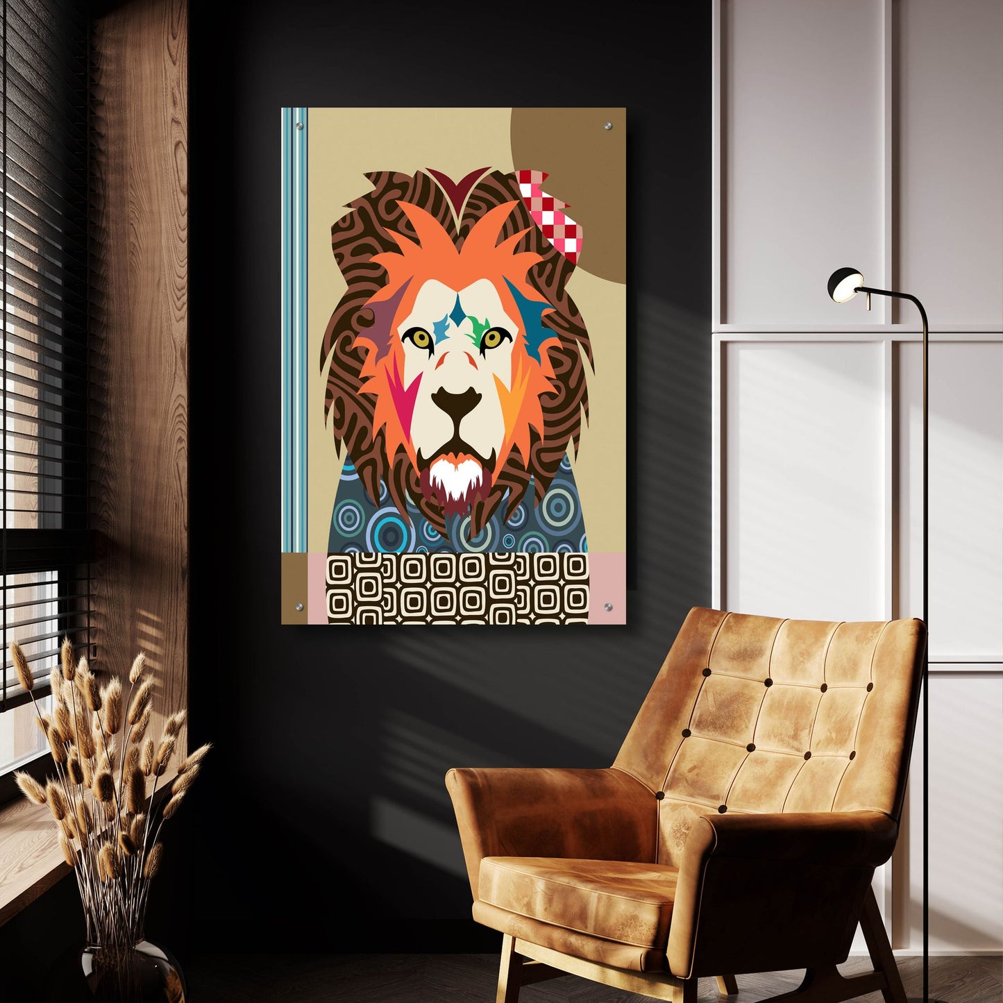 Epic Art 'Cecil The Lion' by Lanre Adefioye, Acrylic Glass Wall Art,24x36