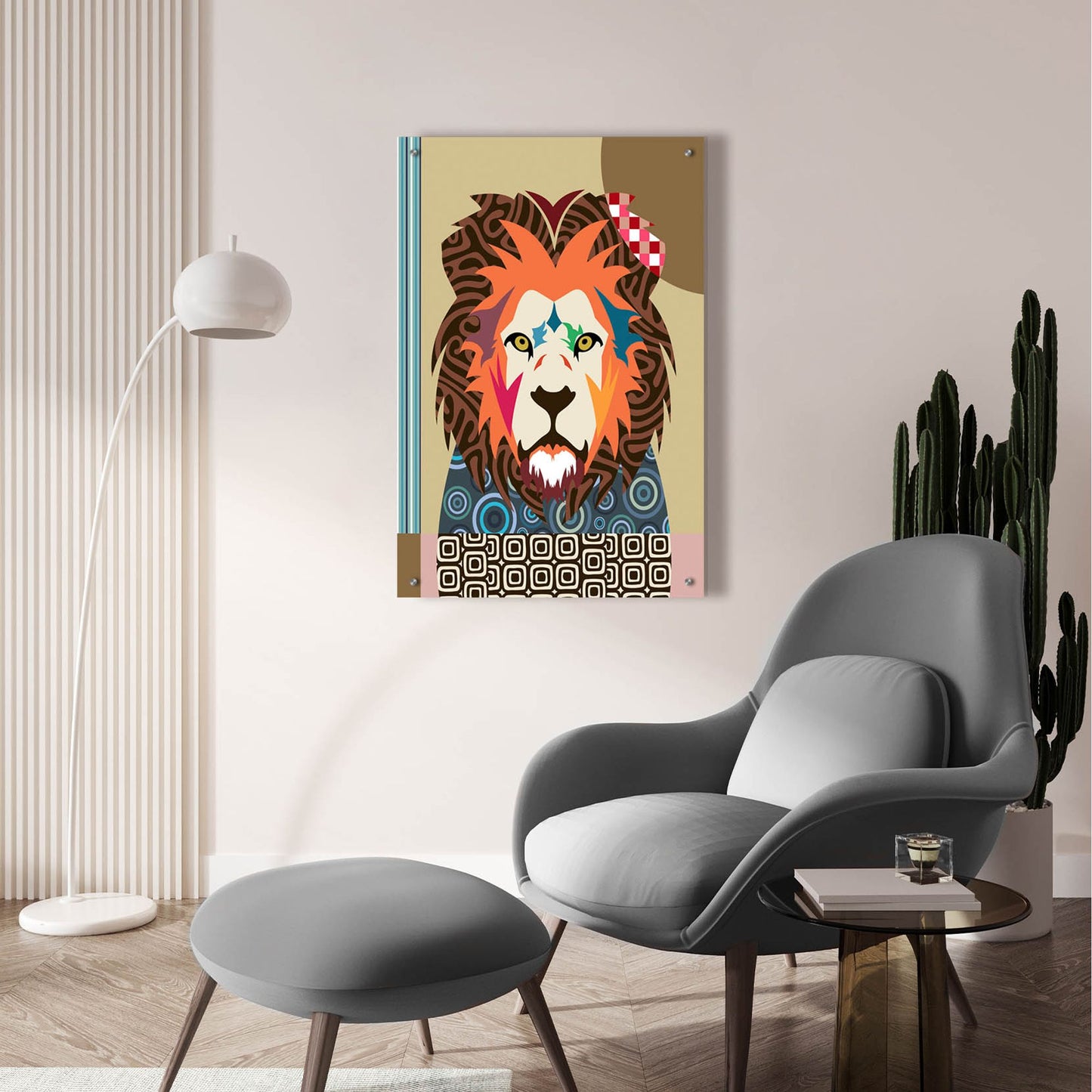 Epic Art 'Cecil The Lion' by Lanre Adefioye, Acrylic Glass Wall Art,24x36