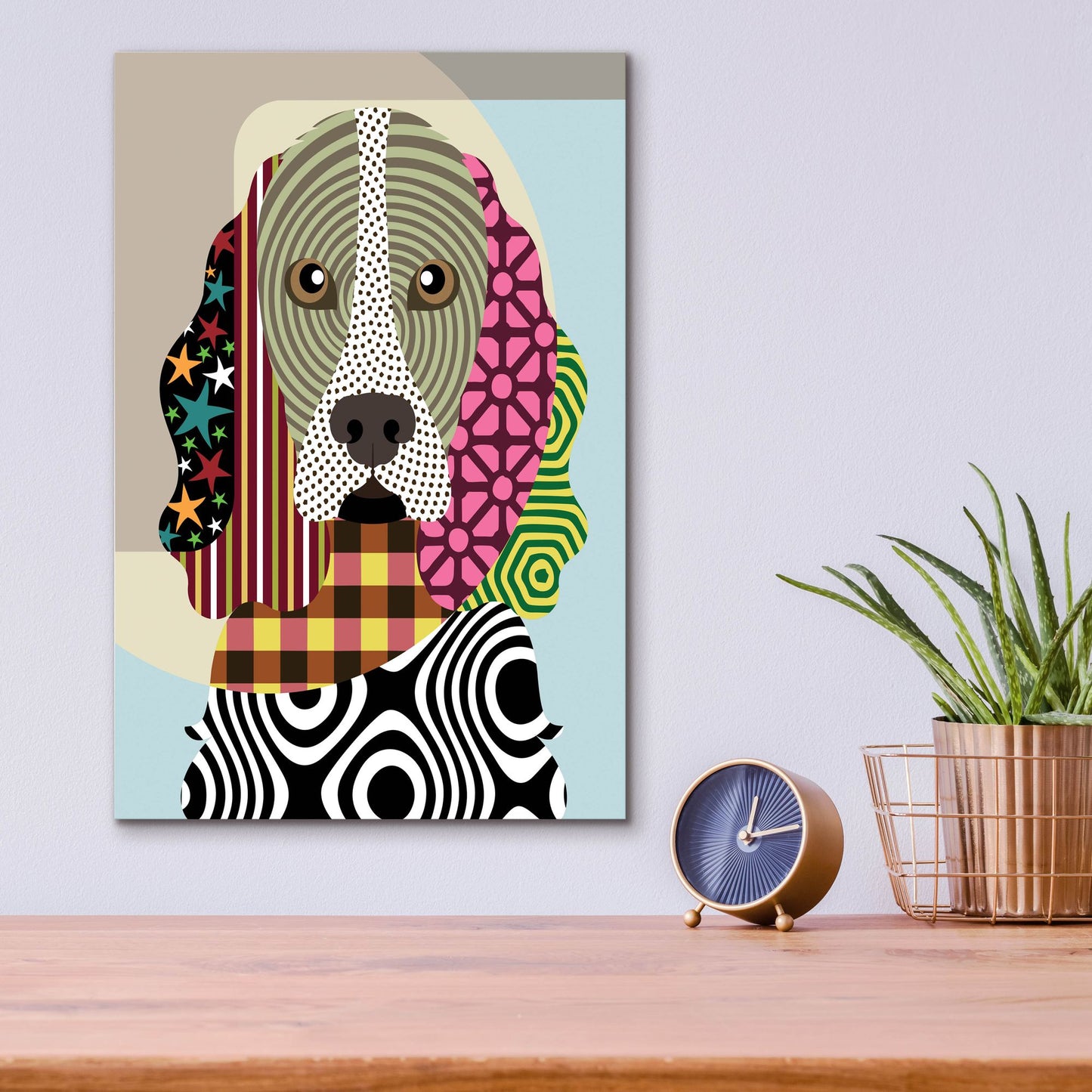 Epic Art 'Cocker Spaniel Dog' by Lanre Adefioye, Acrylic Glass Wall Art,12x16