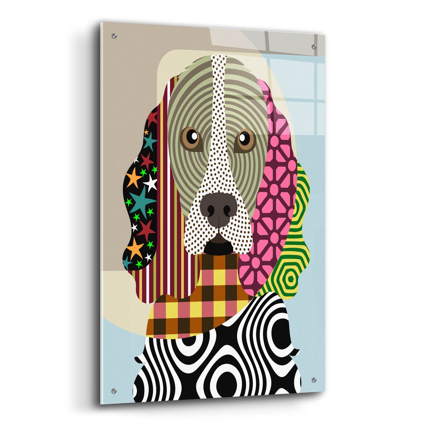 Epic Art 'Cocker Spaniel Dog' by Lanre Adefioye, Acrylic Glass Wall Art,24x36