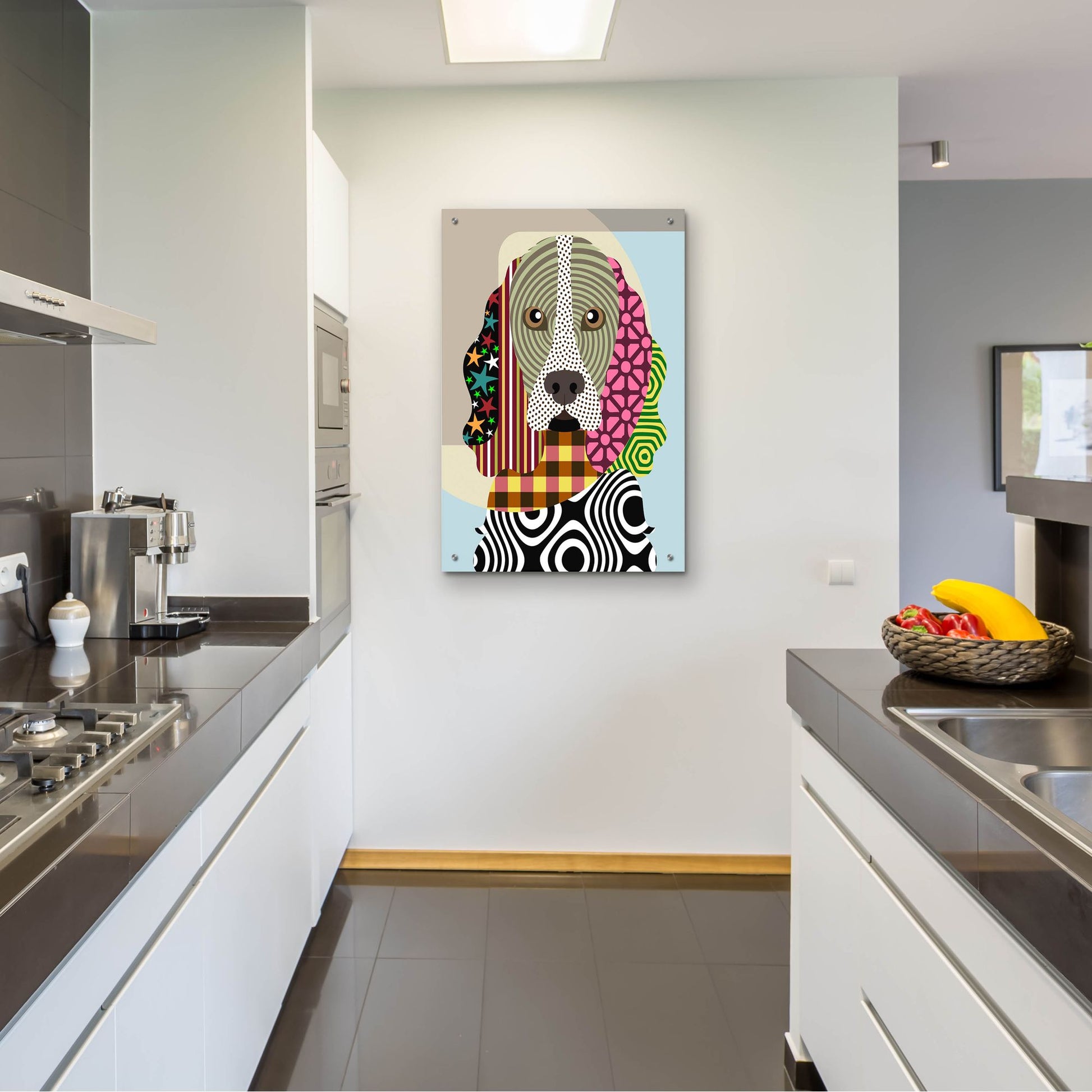 Epic Art 'Cocker Spaniel Dog' by Lanre Adefioye, Acrylic Glass Wall Art,24x36