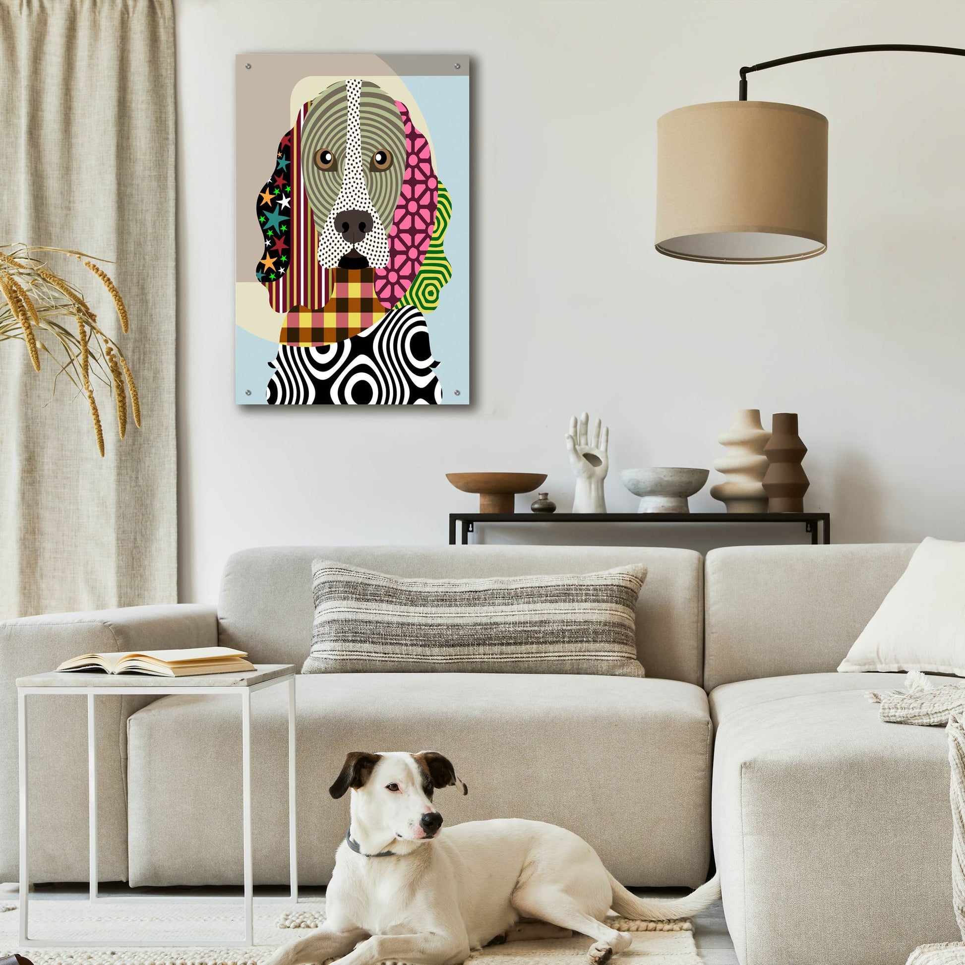 Epic Art 'Cocker Spaniel Dog' by Lanre Adefioye, Acrylic Glass Wall Art,24x36