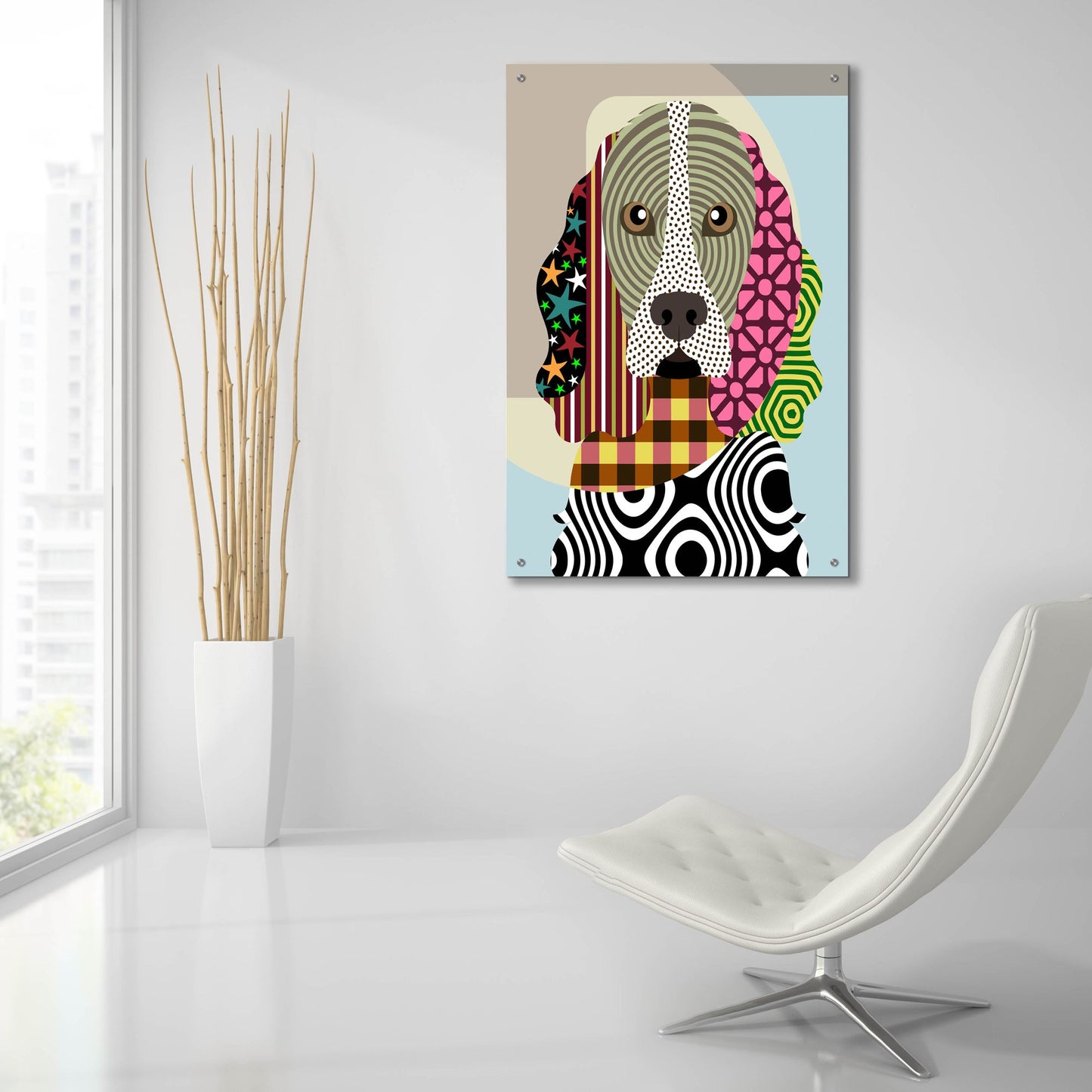 Epic Art 'Cocker Spaniel Dog' by Lanre Adefioye, Acrylic Glass Wall Art,24x36