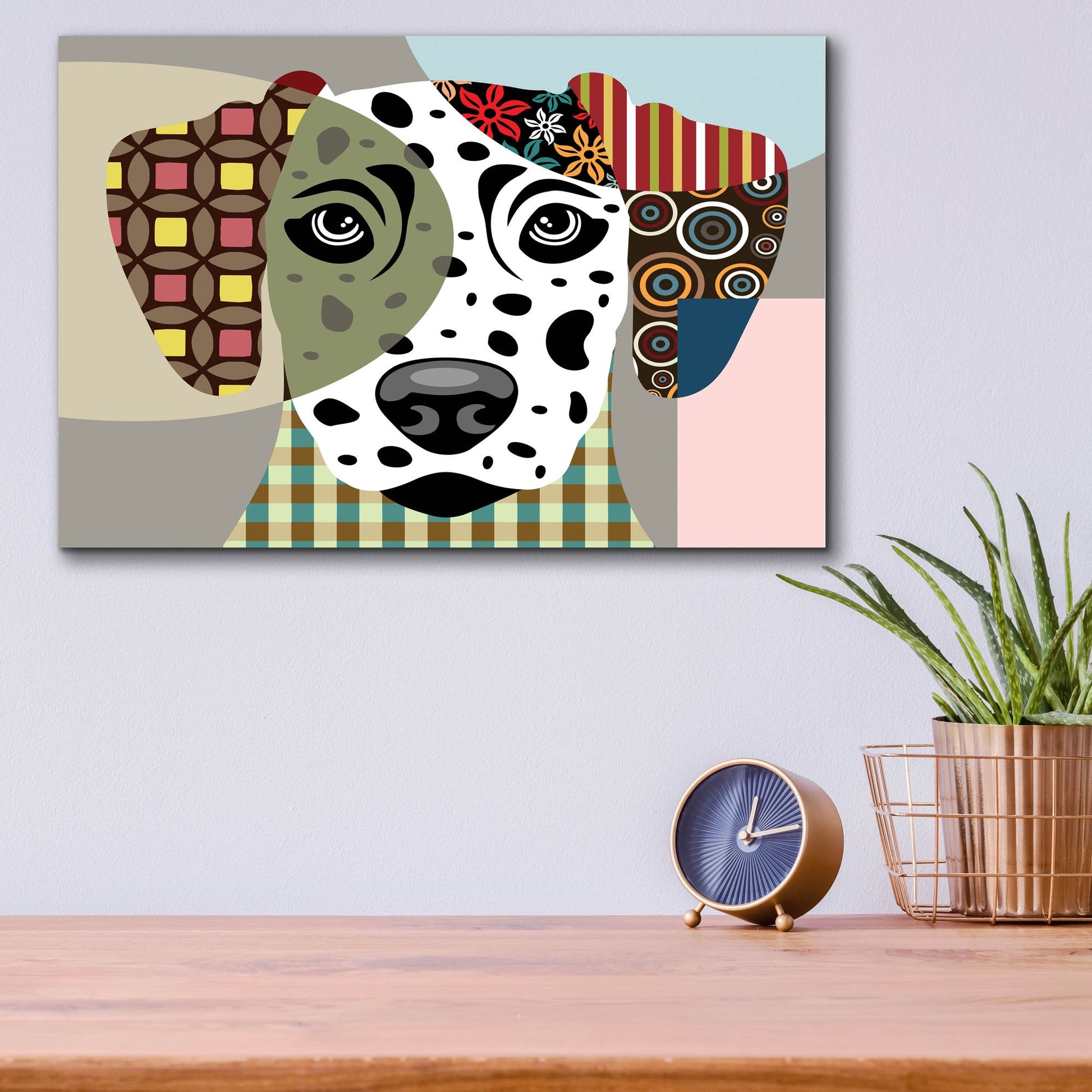 Epic Art 'Dalmatian Dog' by Lanre Adefioye, Acrylic Glass Wall Art,16x12