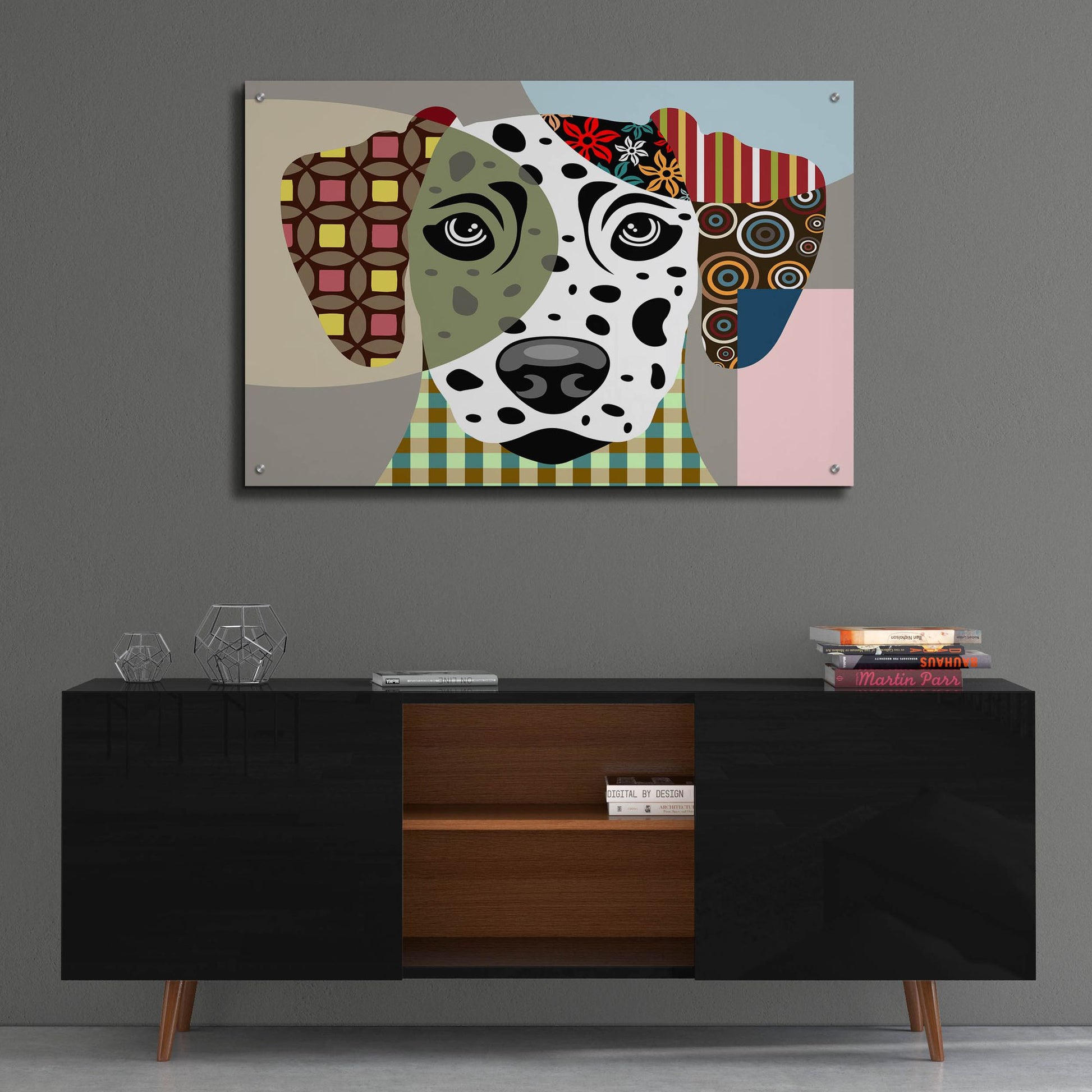 Epic Art 'Dalmatian Dog' by Lanre Adefioye, Acrylic Glass Wall Art,36x24