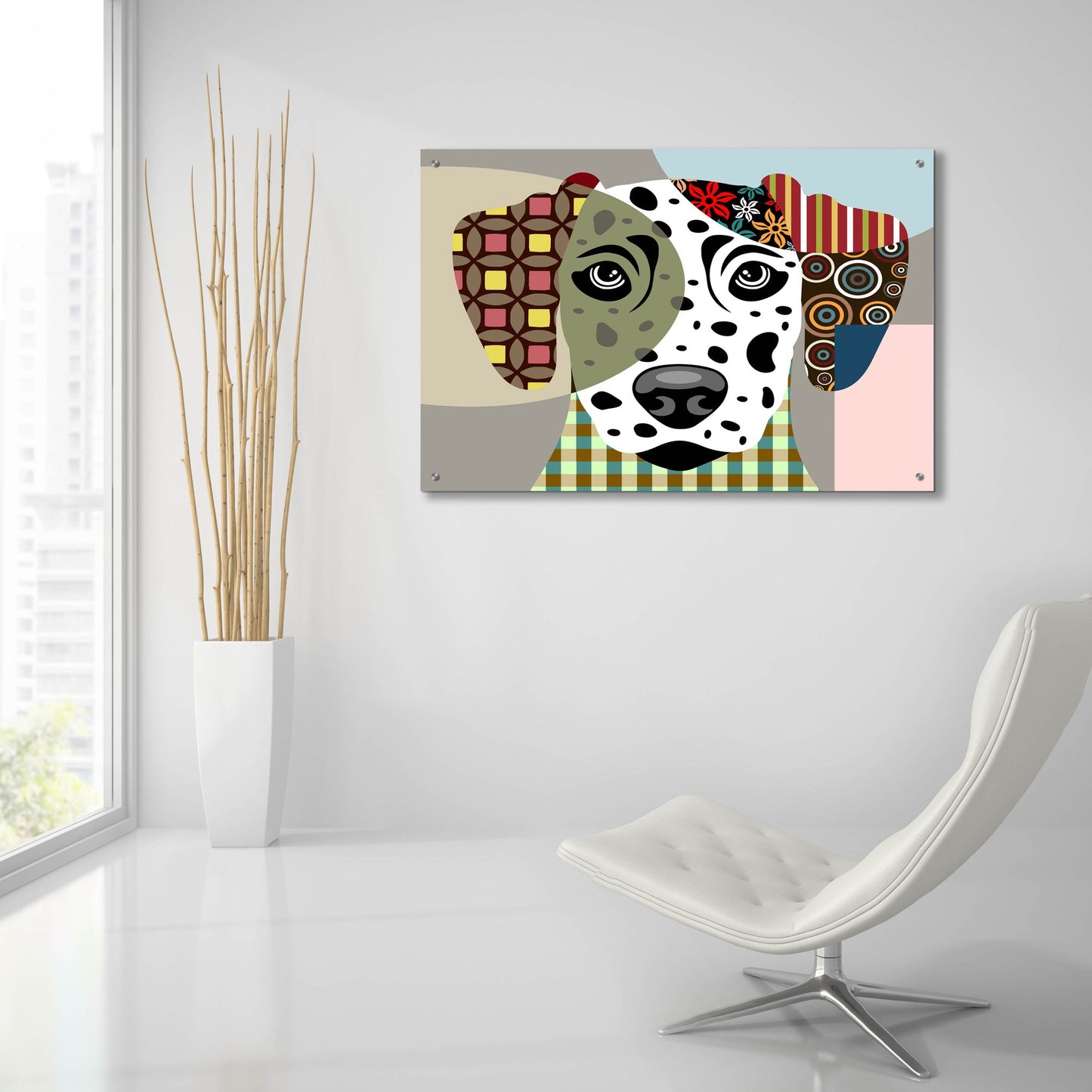 Epic Art 'Dalmatian Dog' by Lanre Adefioye, Acrylic Glass Wall Art,36x24